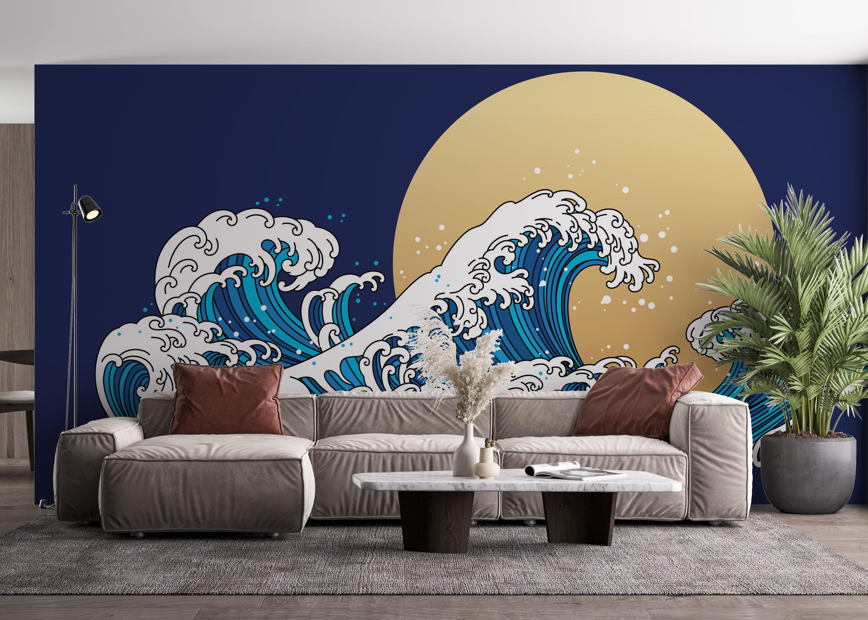 Fototapeta Asiatic Waves mockup 4