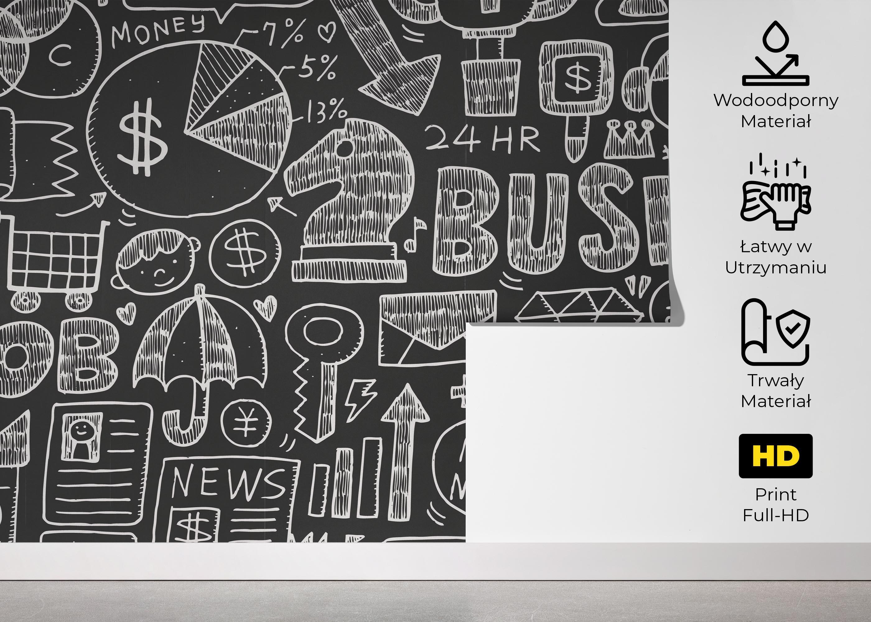 Fototapeta Business Chalk Board mockup 5