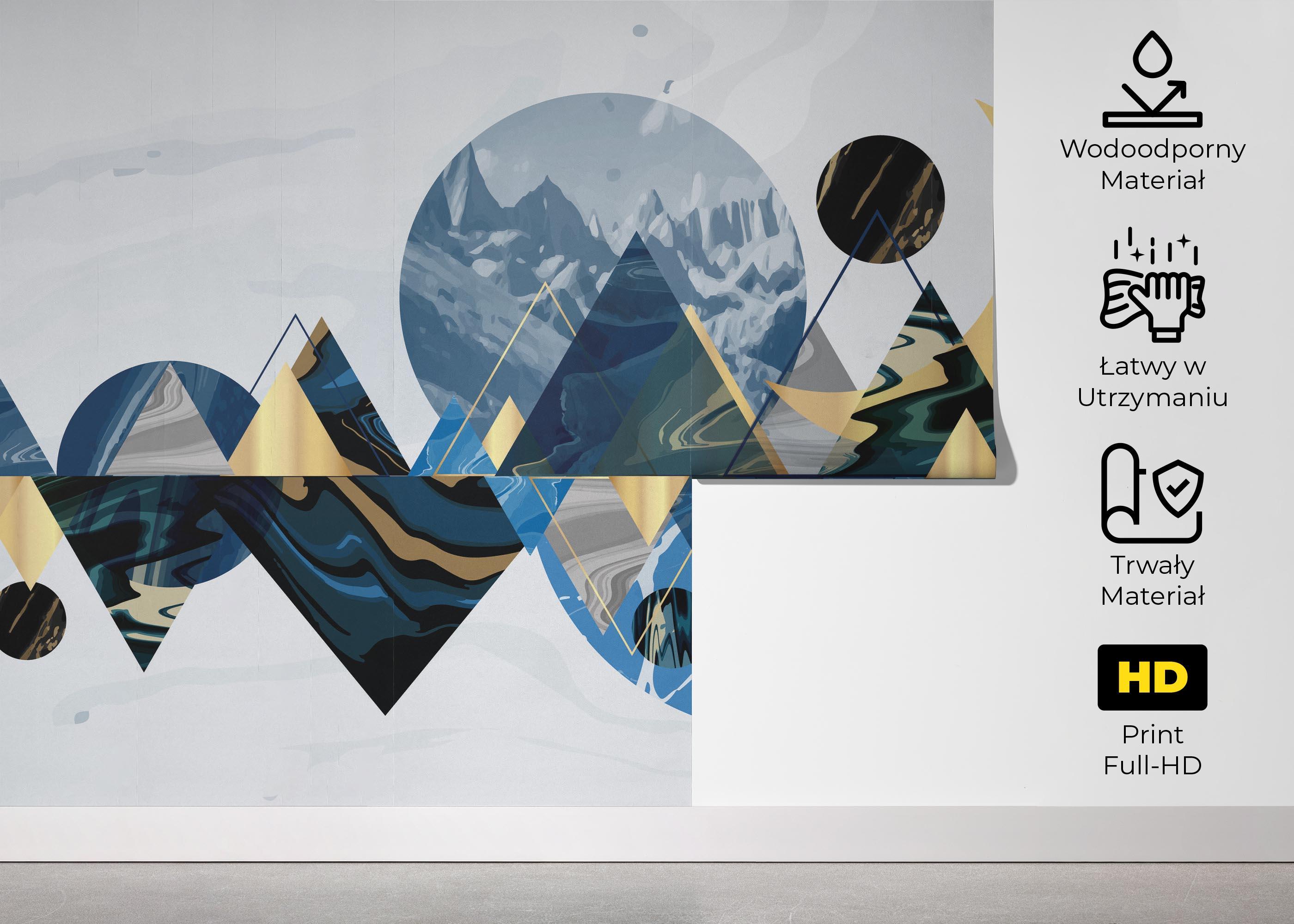 Fototapeta Gold Geometric Pattern mockup 5