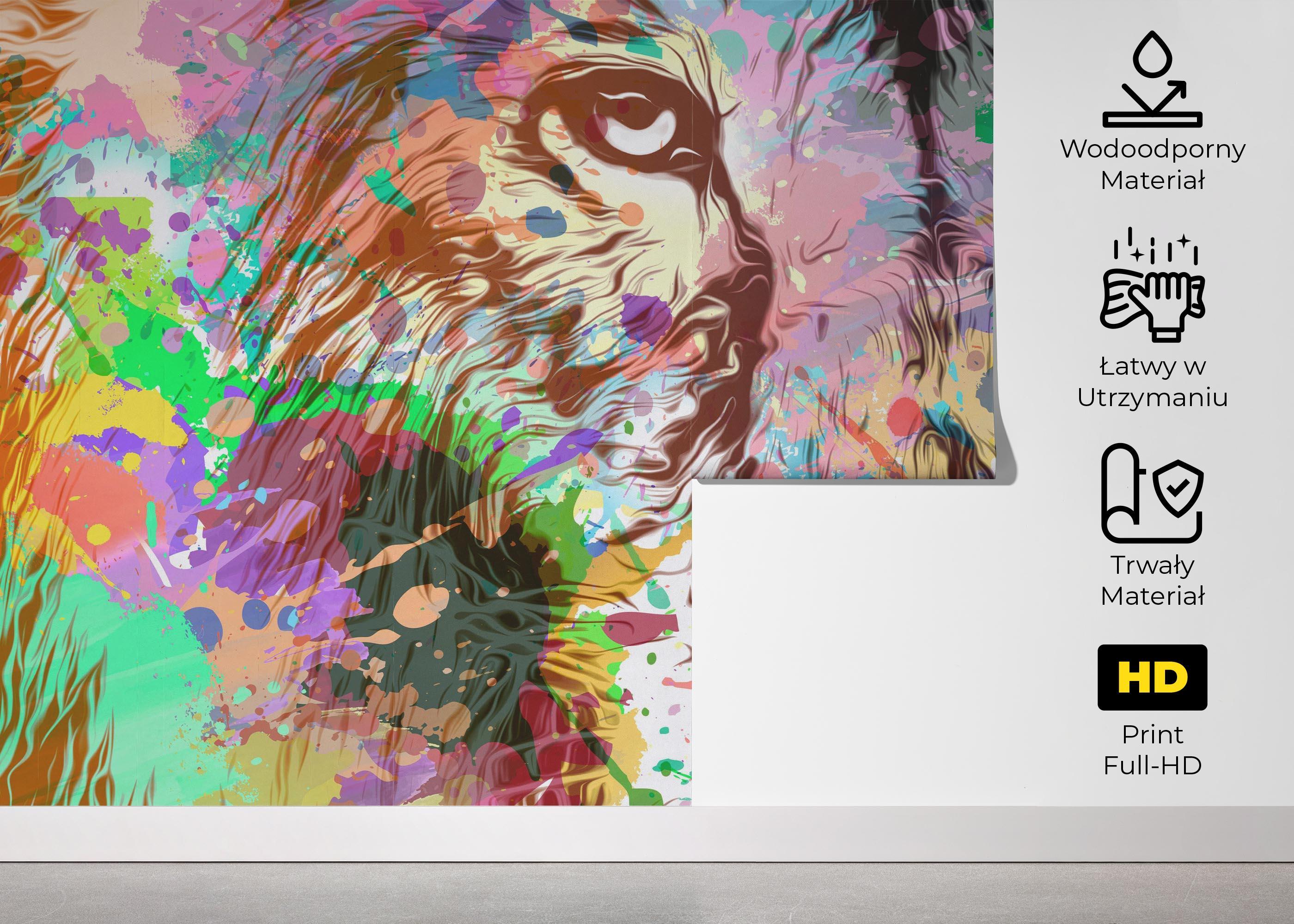 Fototapeta Lion Color Powder mockup 5