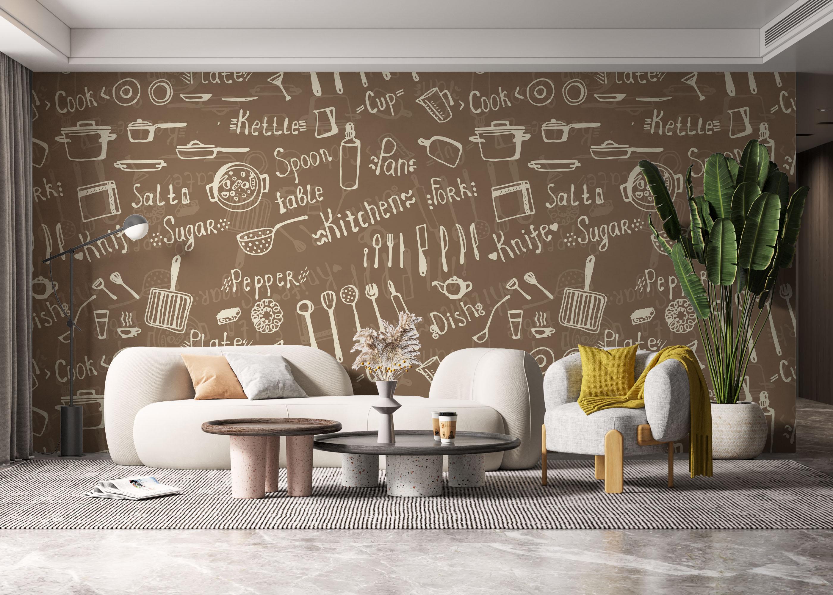 Fototapeta Kitchen Pattern mockup 6