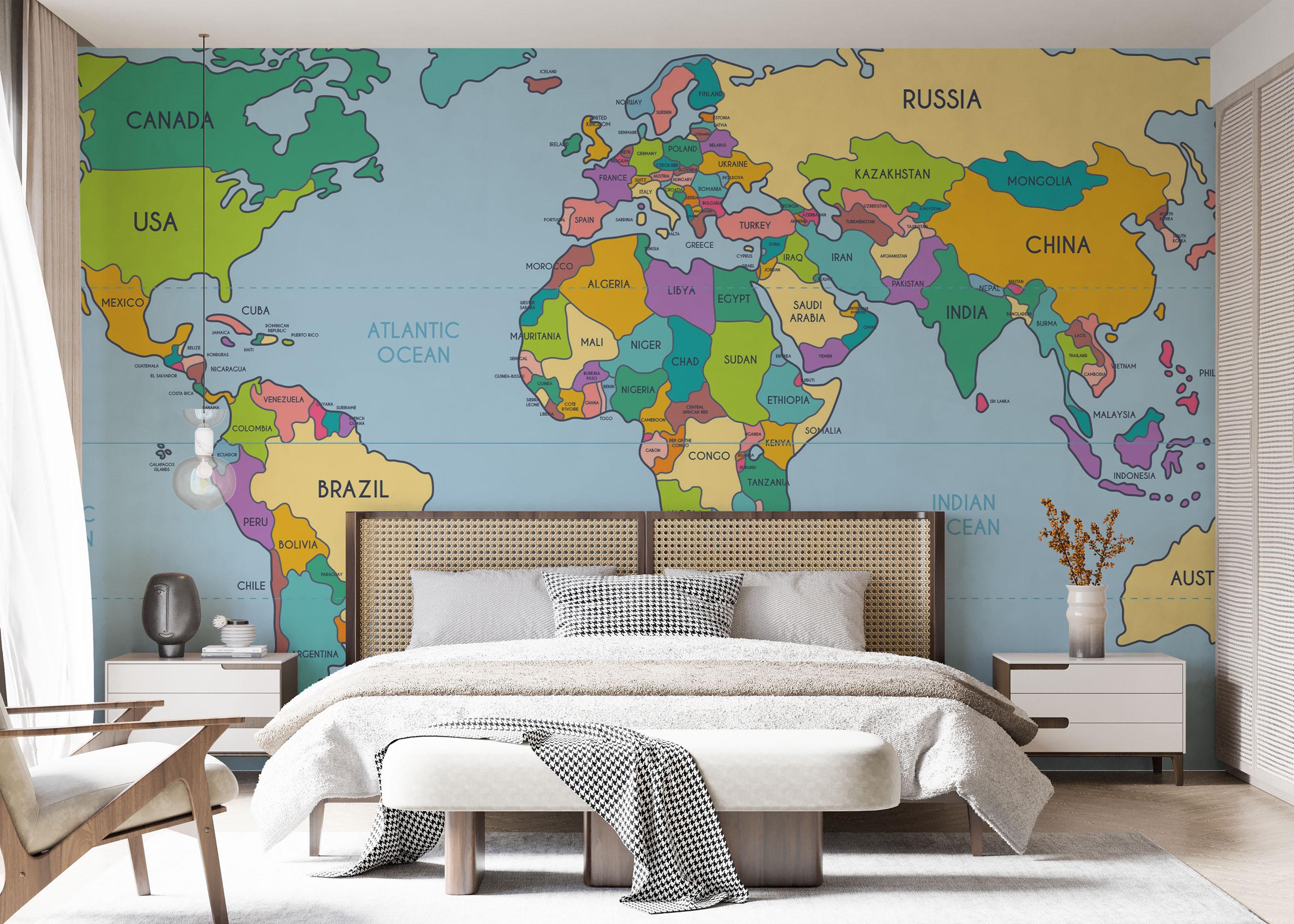 Fototapeta Color Mix Map mockup 7