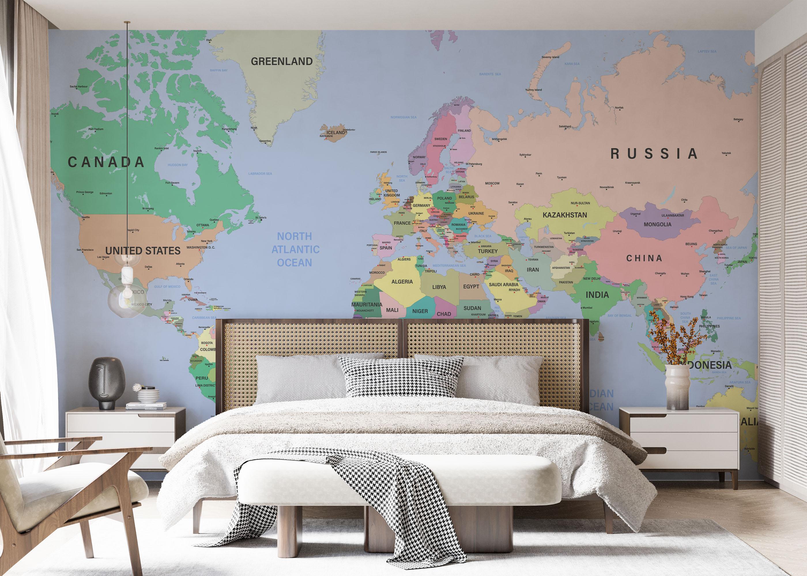 Fototapeta Detailed Political Map mockup 7