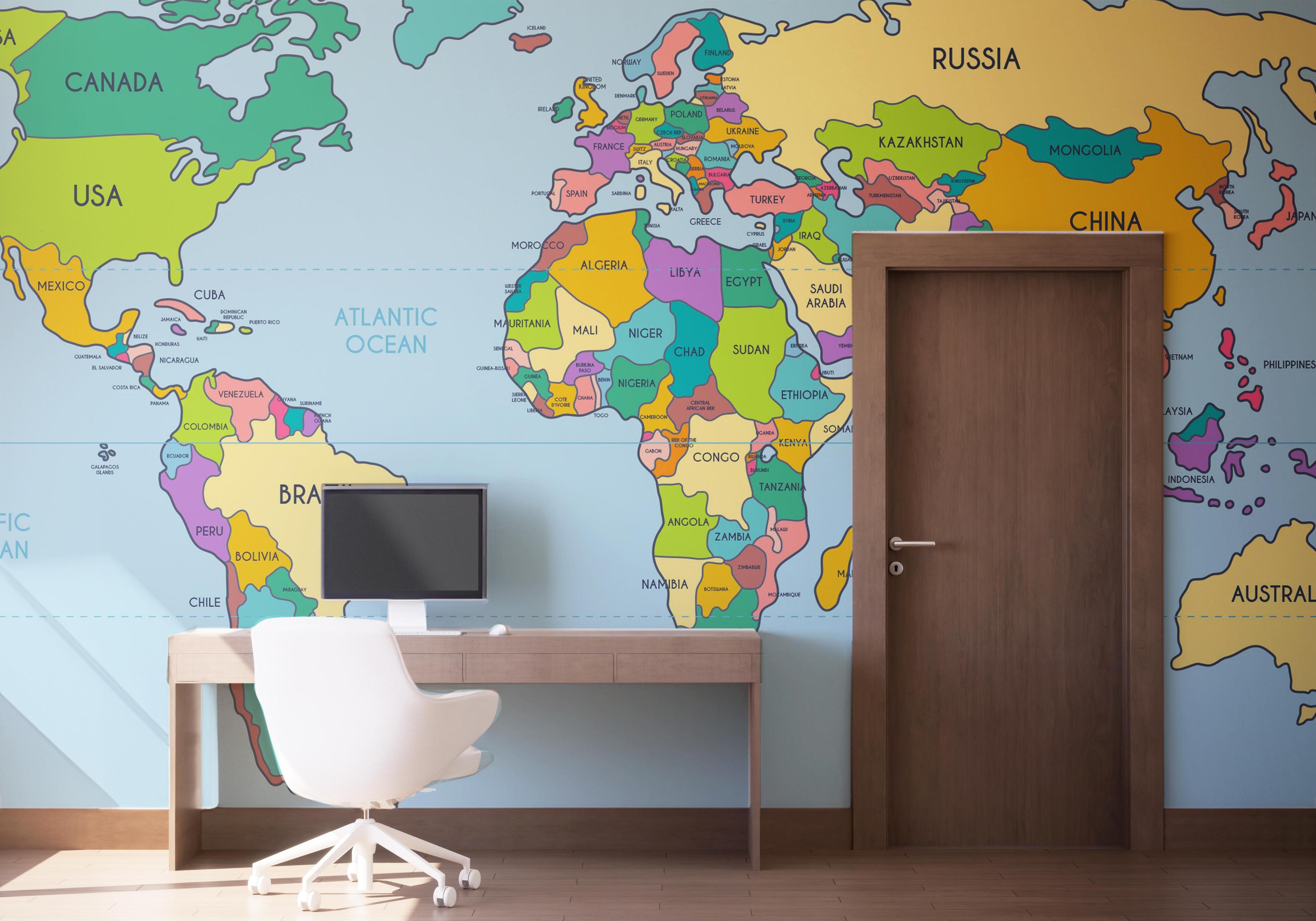 Fototapeta Color Mix Map mockup 1