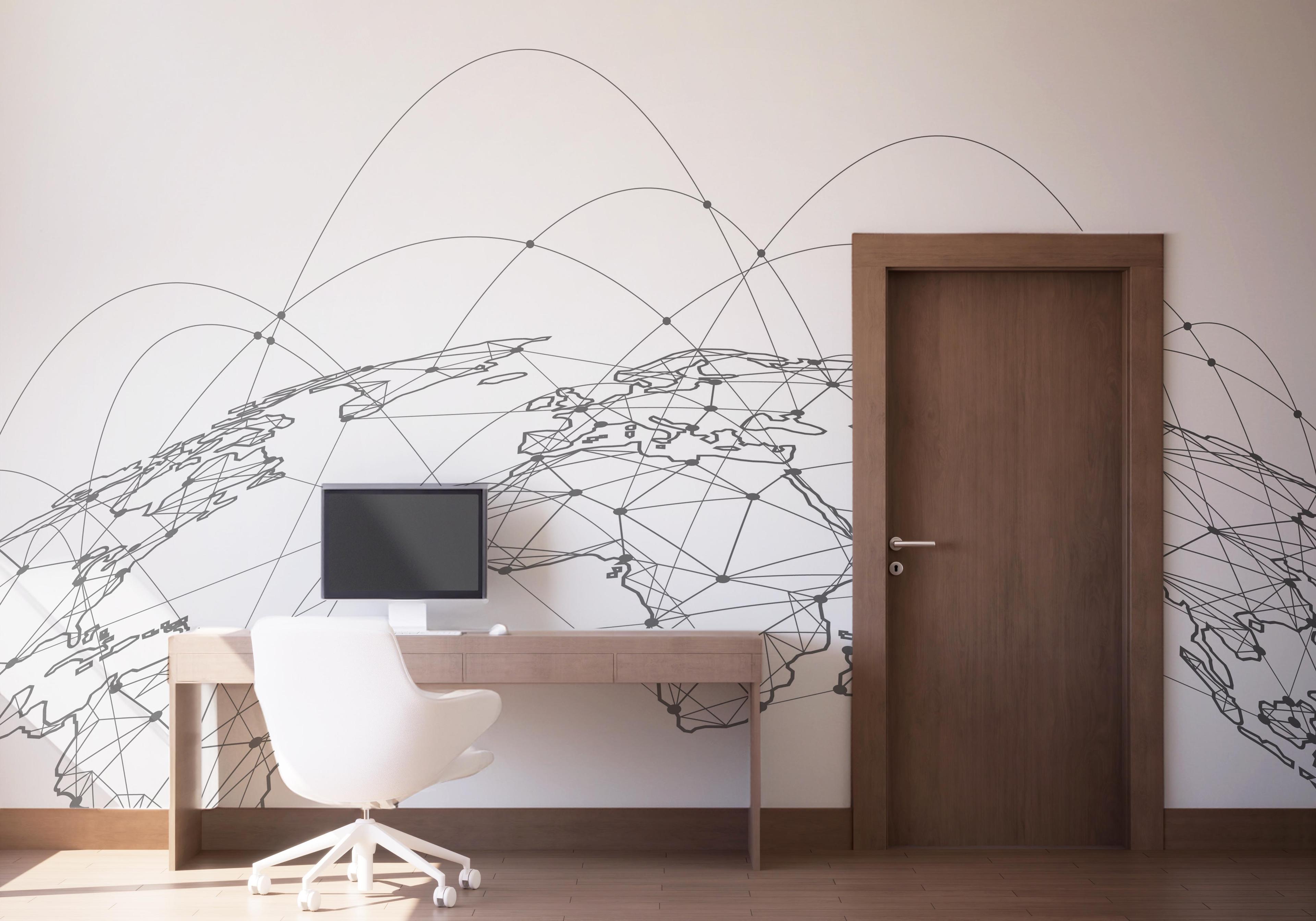 Fototapeta Global_network mockup 1