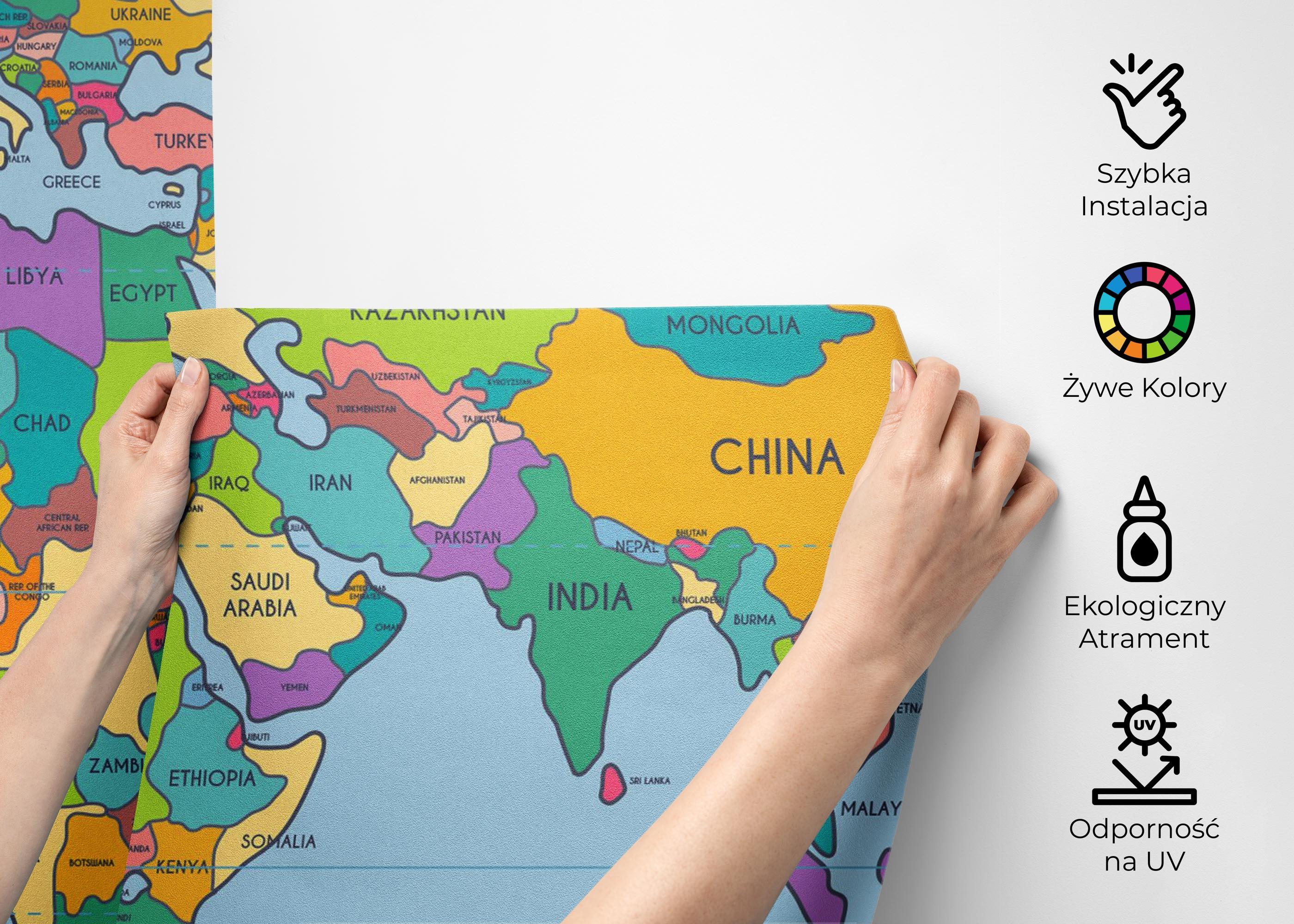 Fototapeta Color Mix Map mockup 2