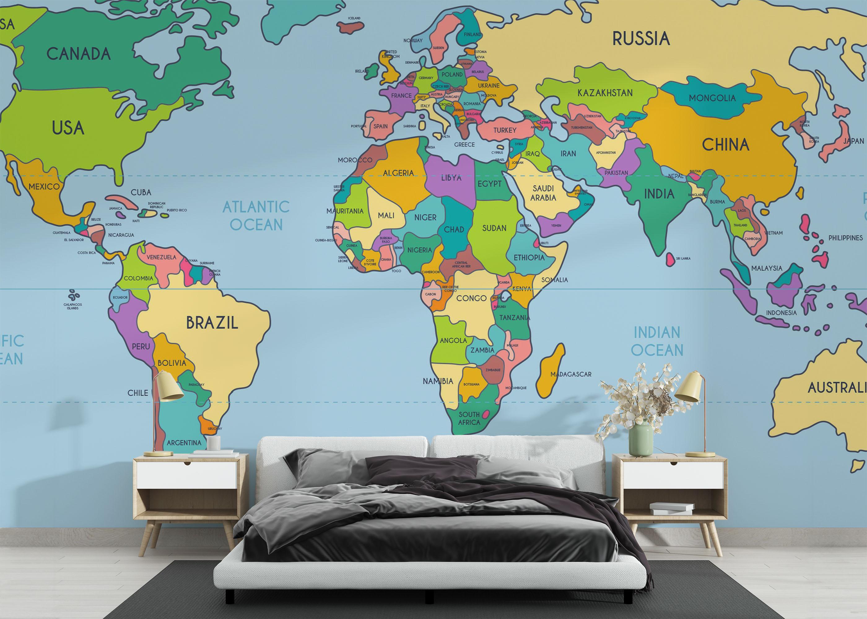 Fototapeta Color Mix Map mockup 3