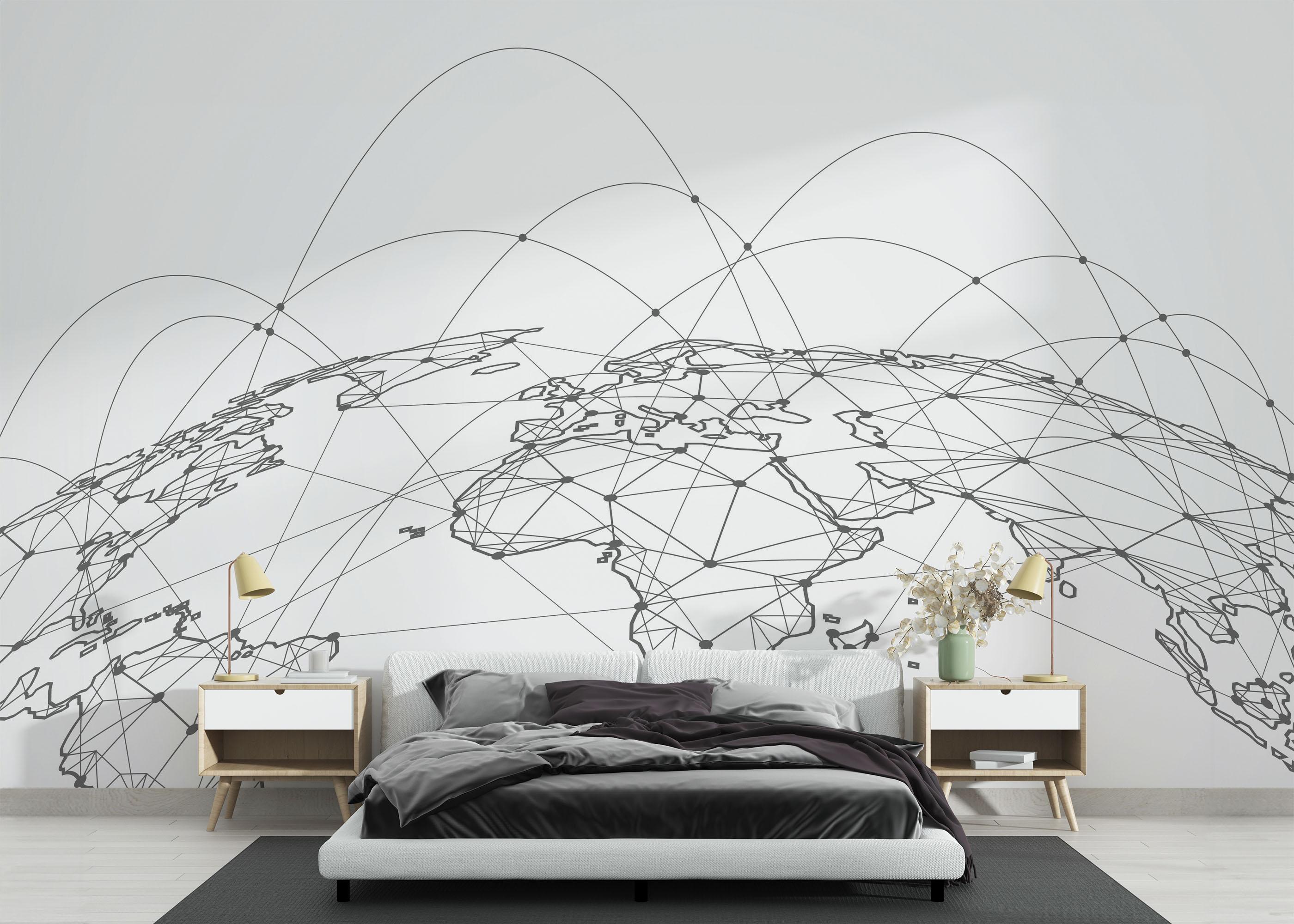 Fototapeta Global_network mockup 3