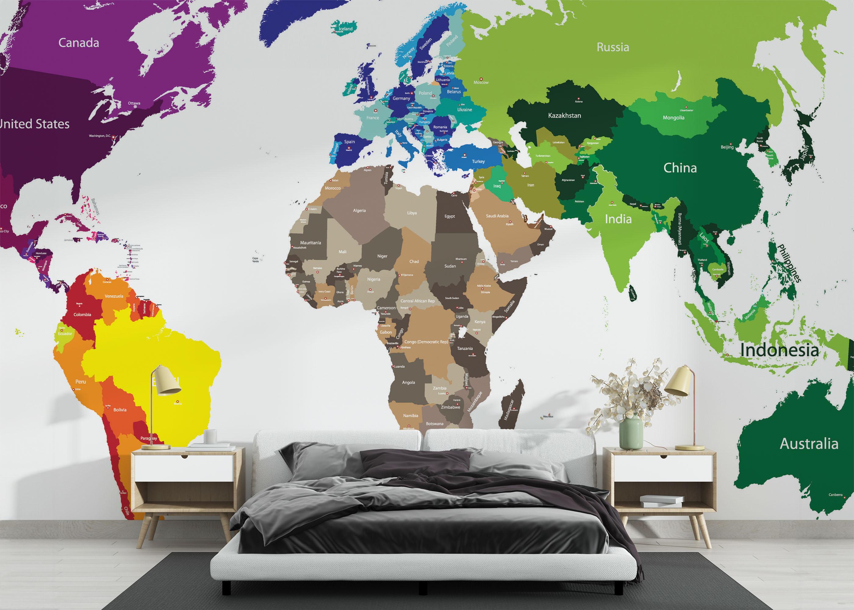 Fototapeta Nice Colors Map mockup 3