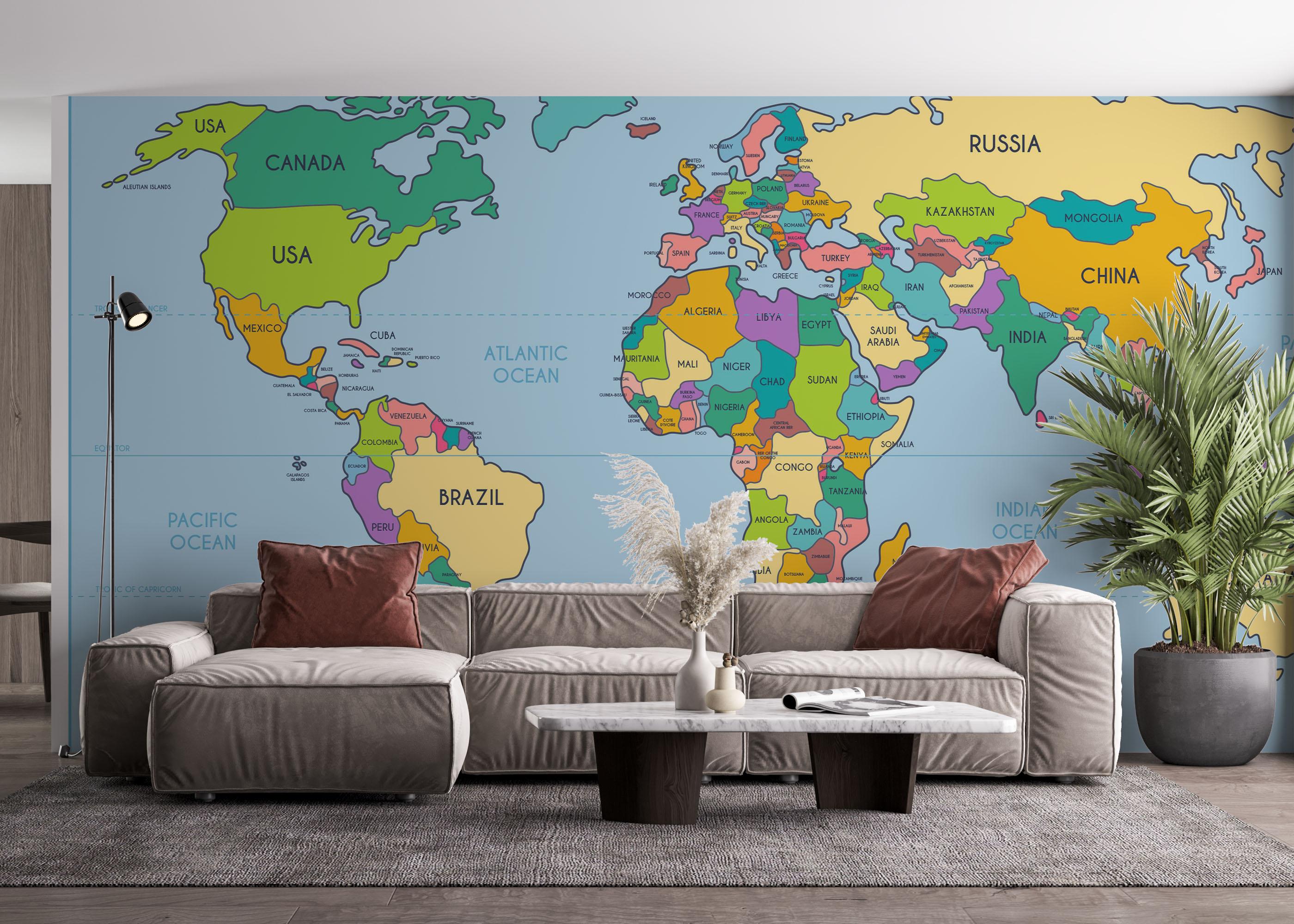 Fototapeta Color Mix Map mockup 4