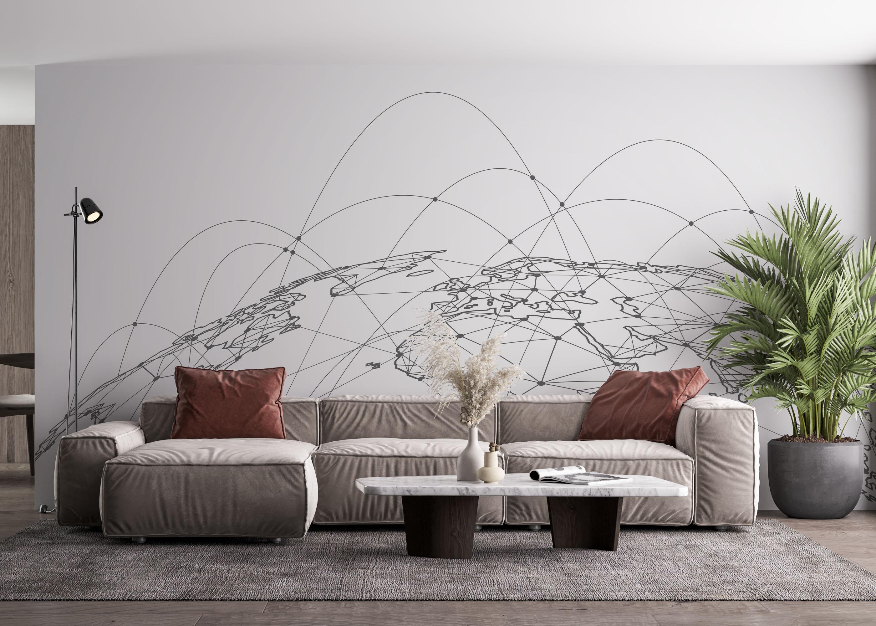 Fototapeta Global_network mockup 4