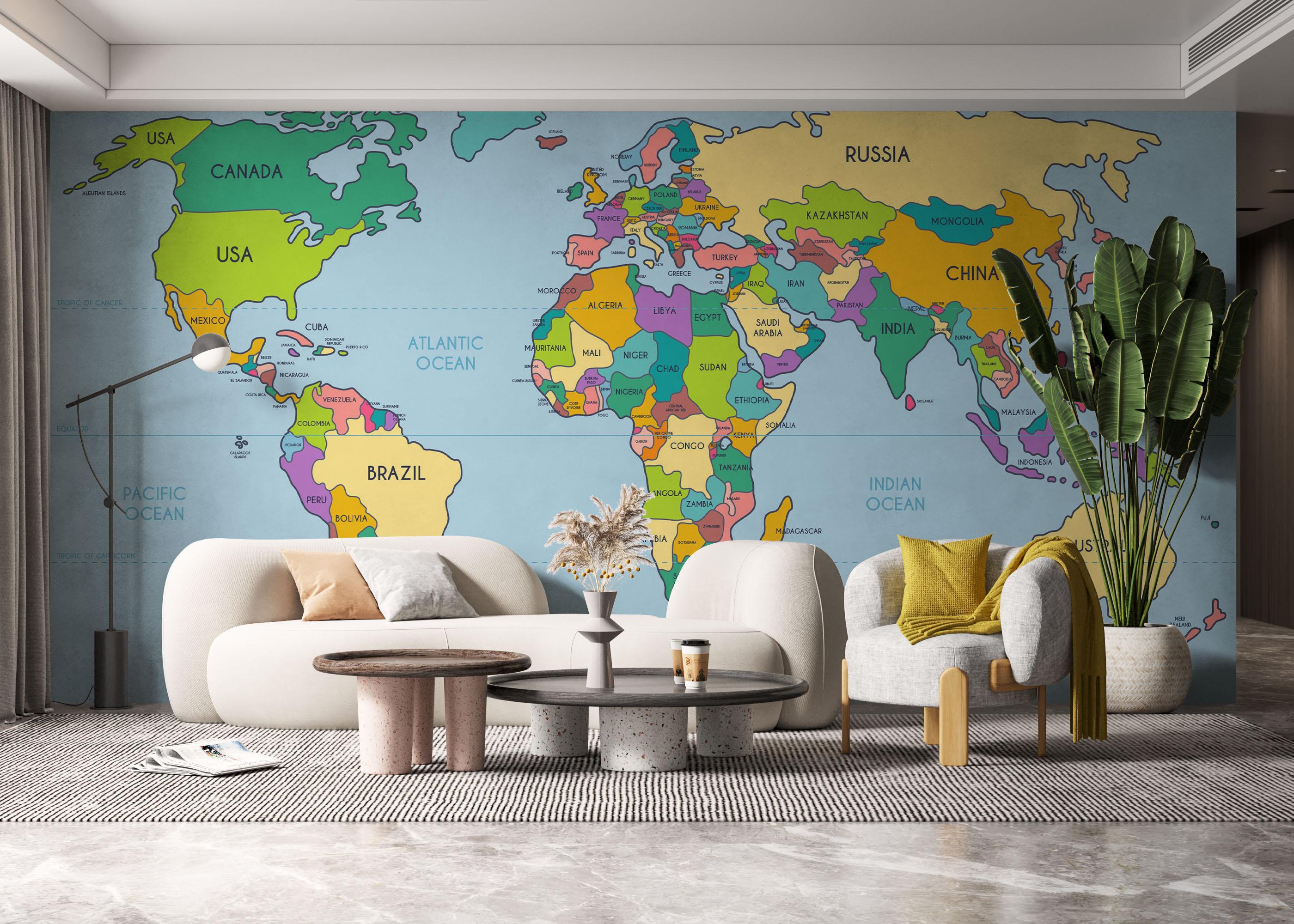 Fototapeta Color Mix Map mockup 6