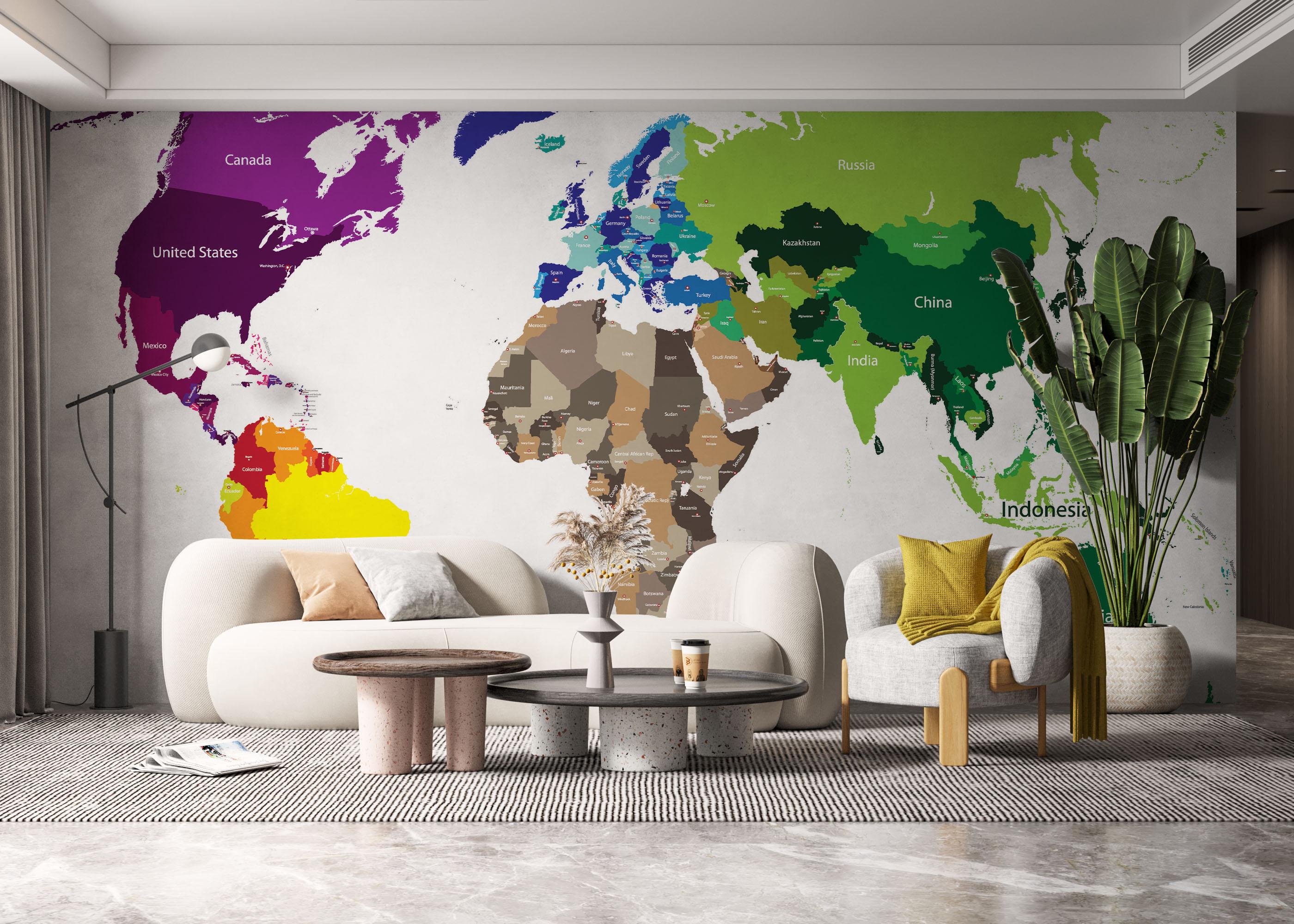 Fototapeta Nice Colors Map mockup 6