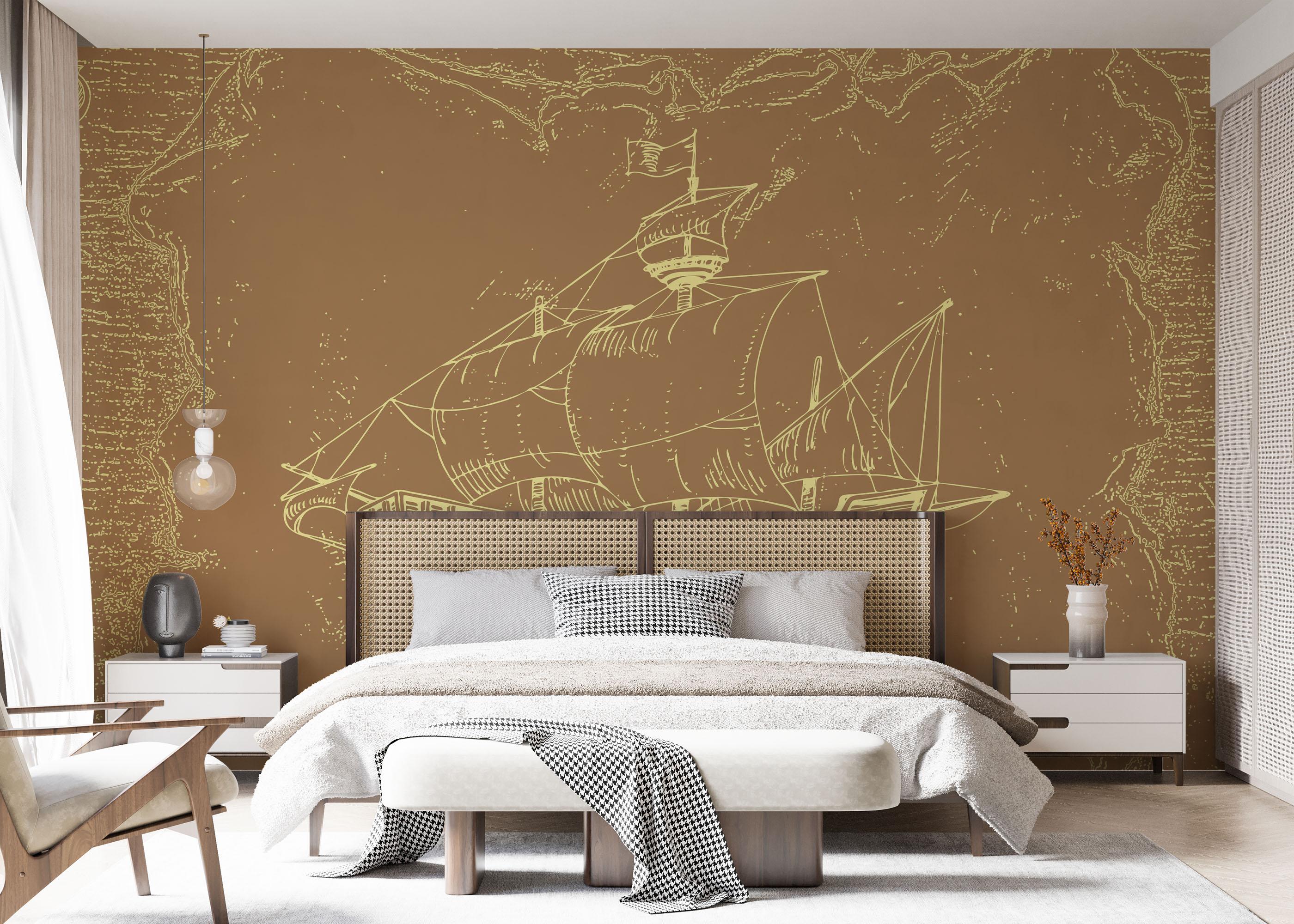 Fototapeta Caravel Map mockup 7