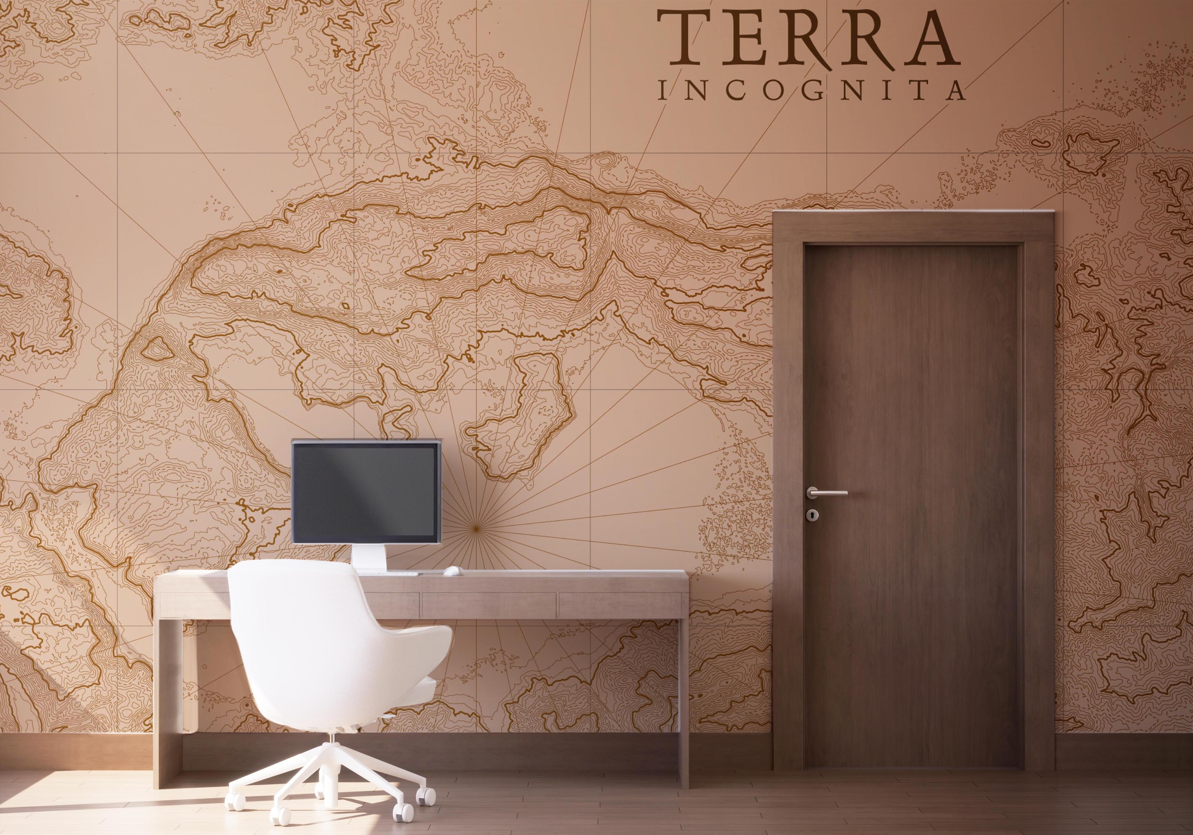 Fototapeta Brown Pink Map mockup 1