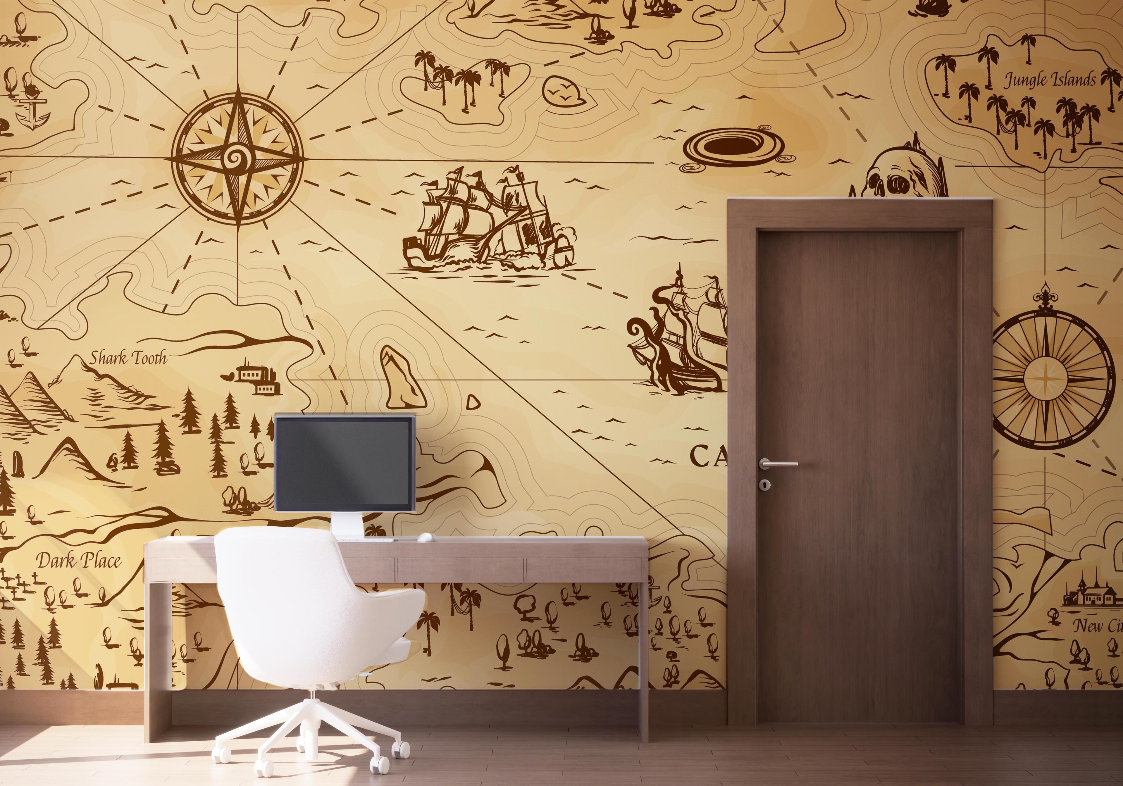 Fototapeta Caribean Sea Map mockup 1