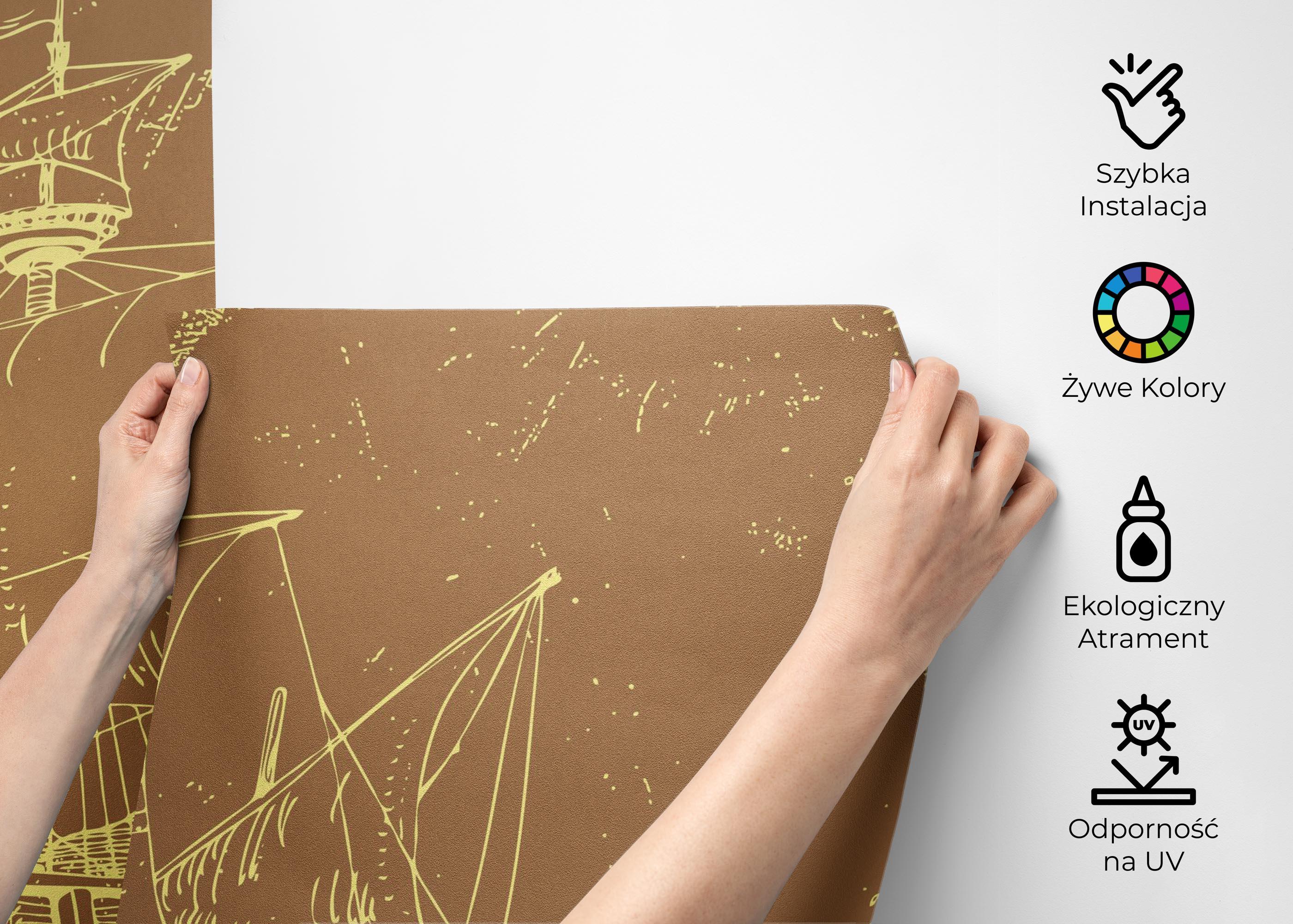 Fototapeta Caravel Map mockup 2