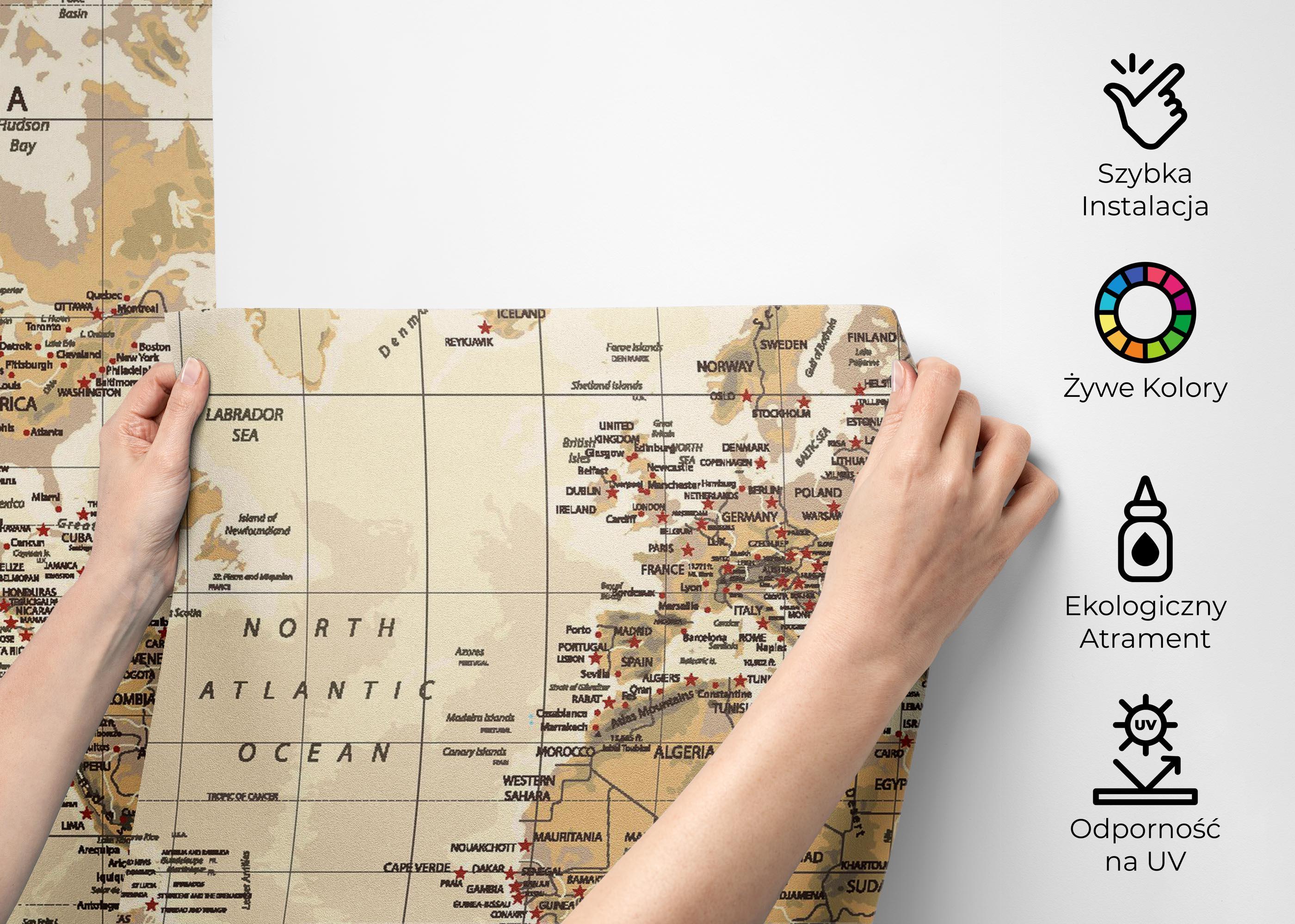 Fototapeta Details Old Map mockup 2