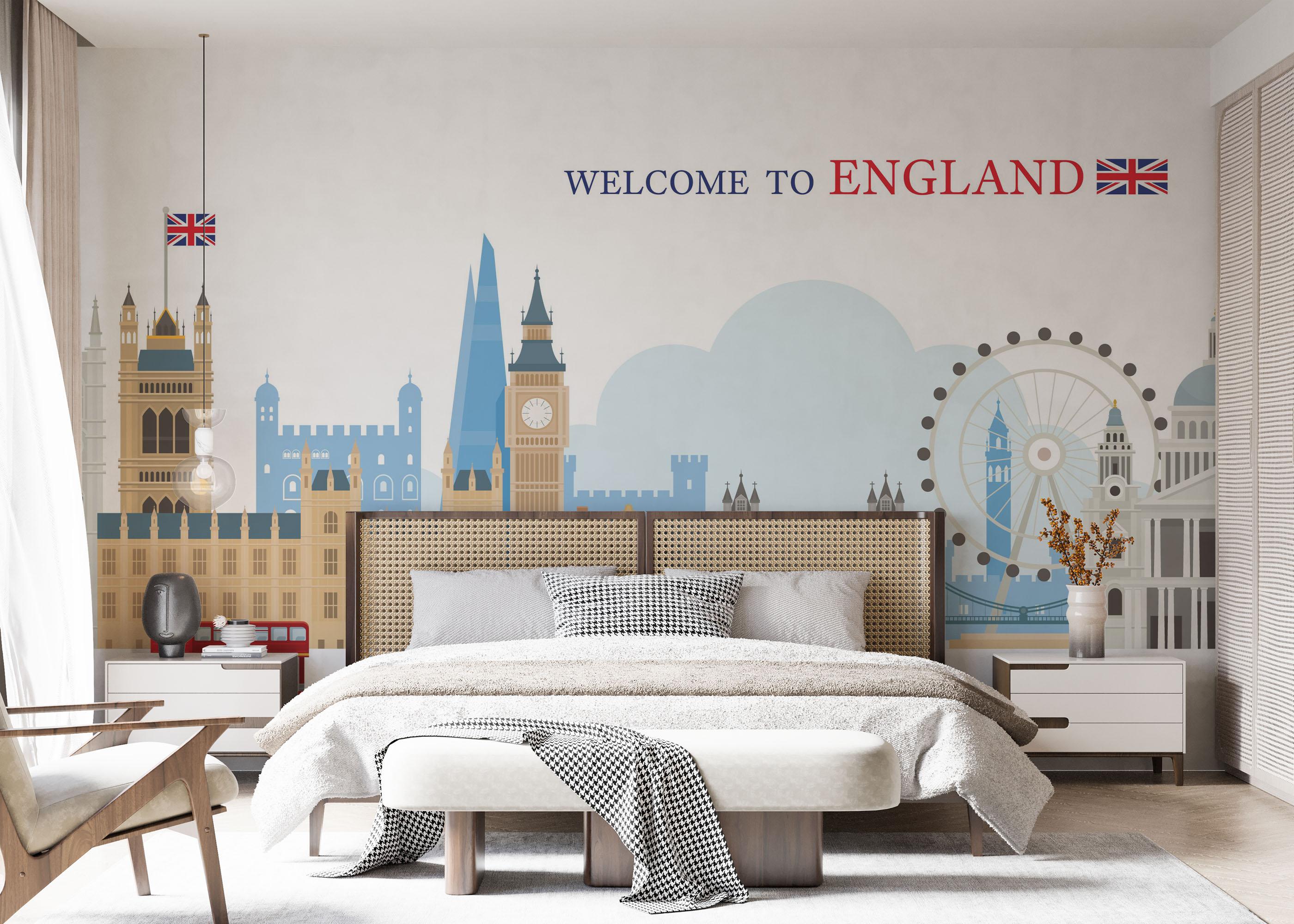 Fototapeta England Welcome mockup 7