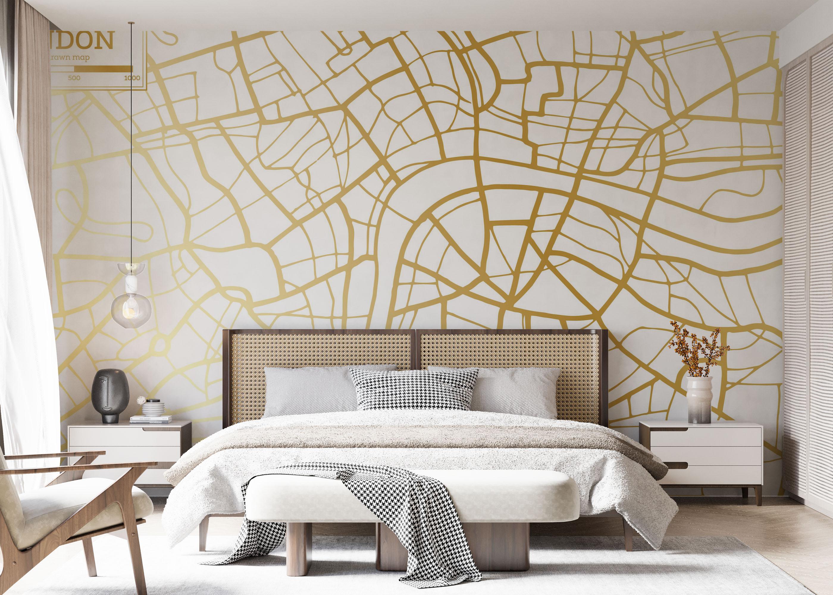 Fototapeta Gold London Map mockup 7