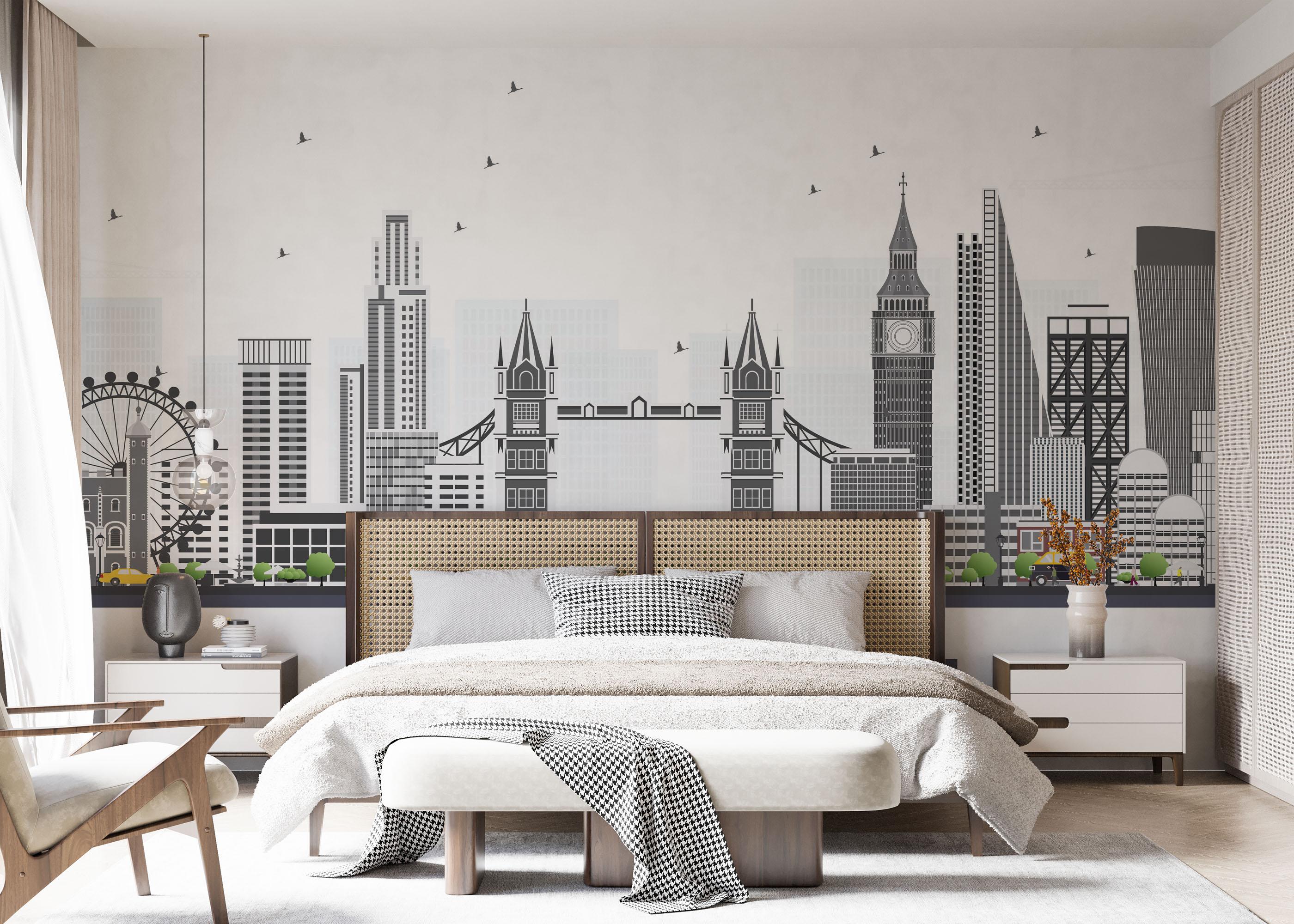 Fototapeta Grey Building London mockup 7