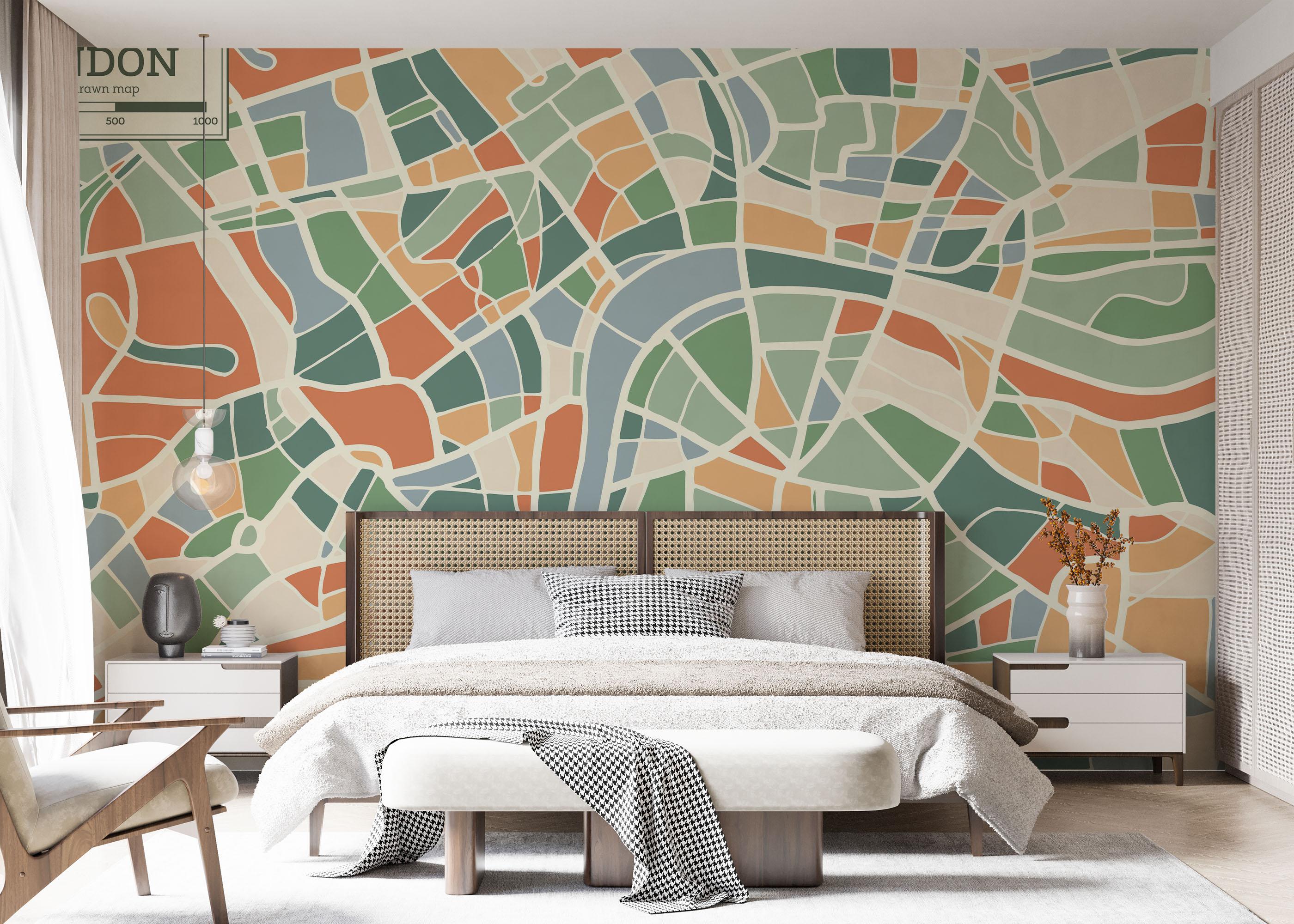 Fototapeta London Colorful Map mockup 7