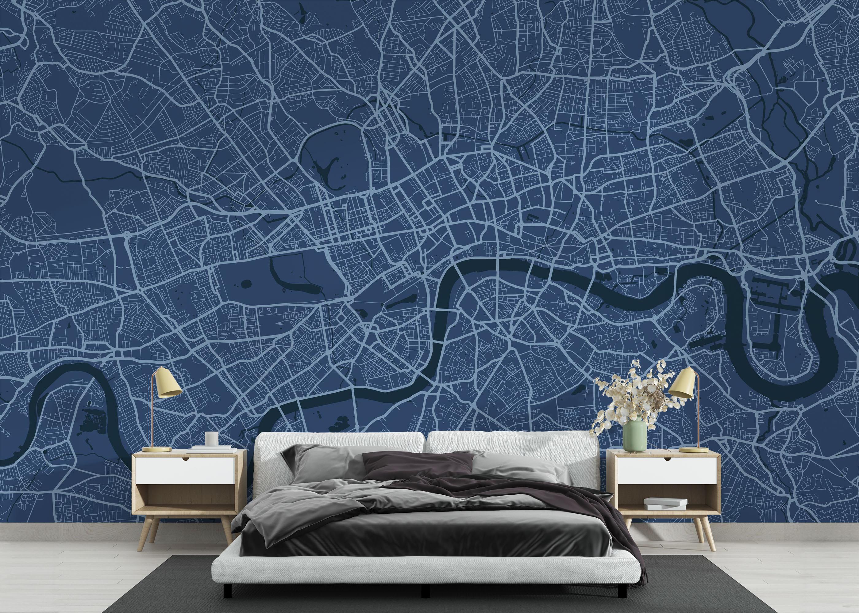 Fototapeta Blue London Map mockup 3