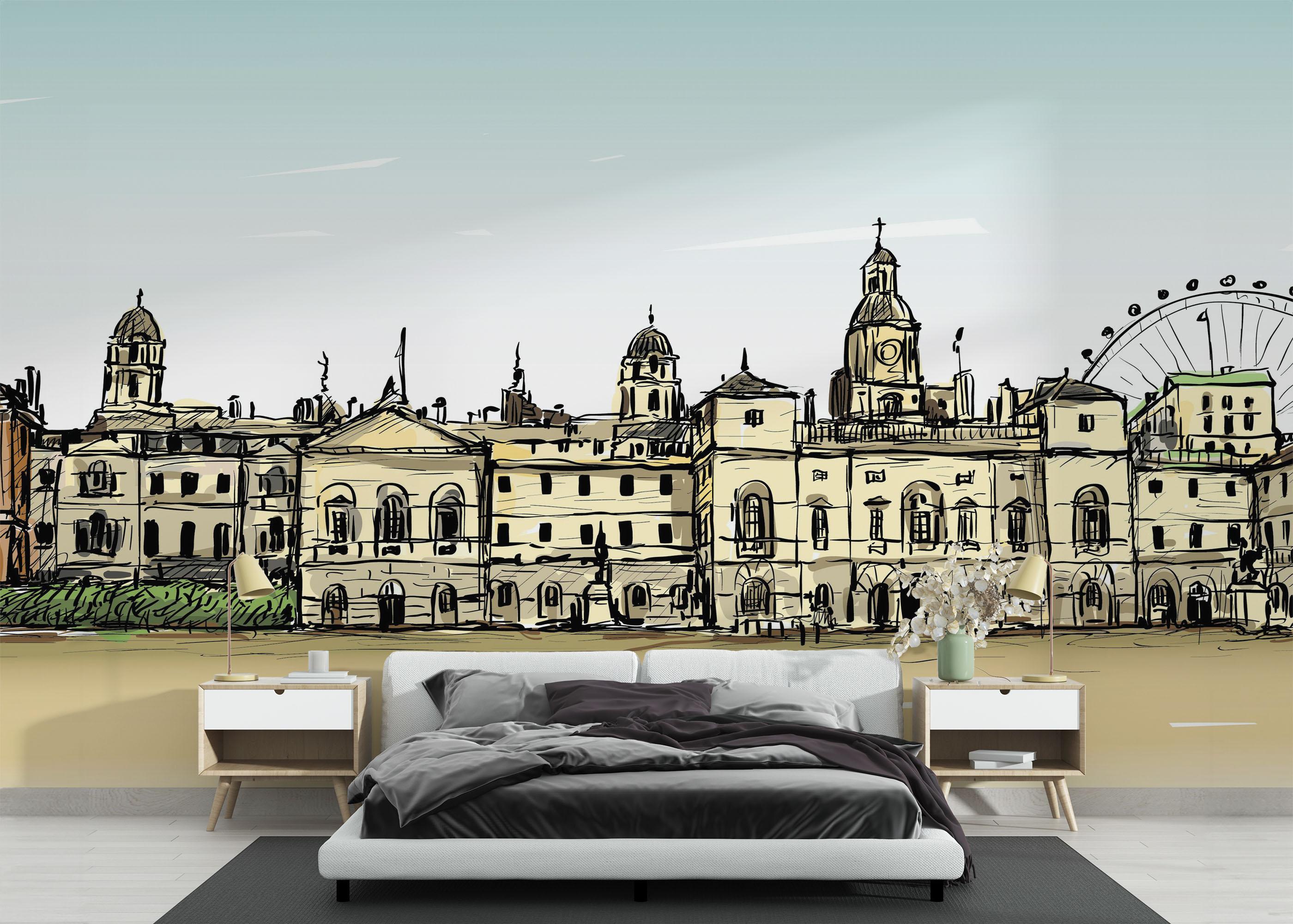 Fototapeta Cream City Sketch mockup 3