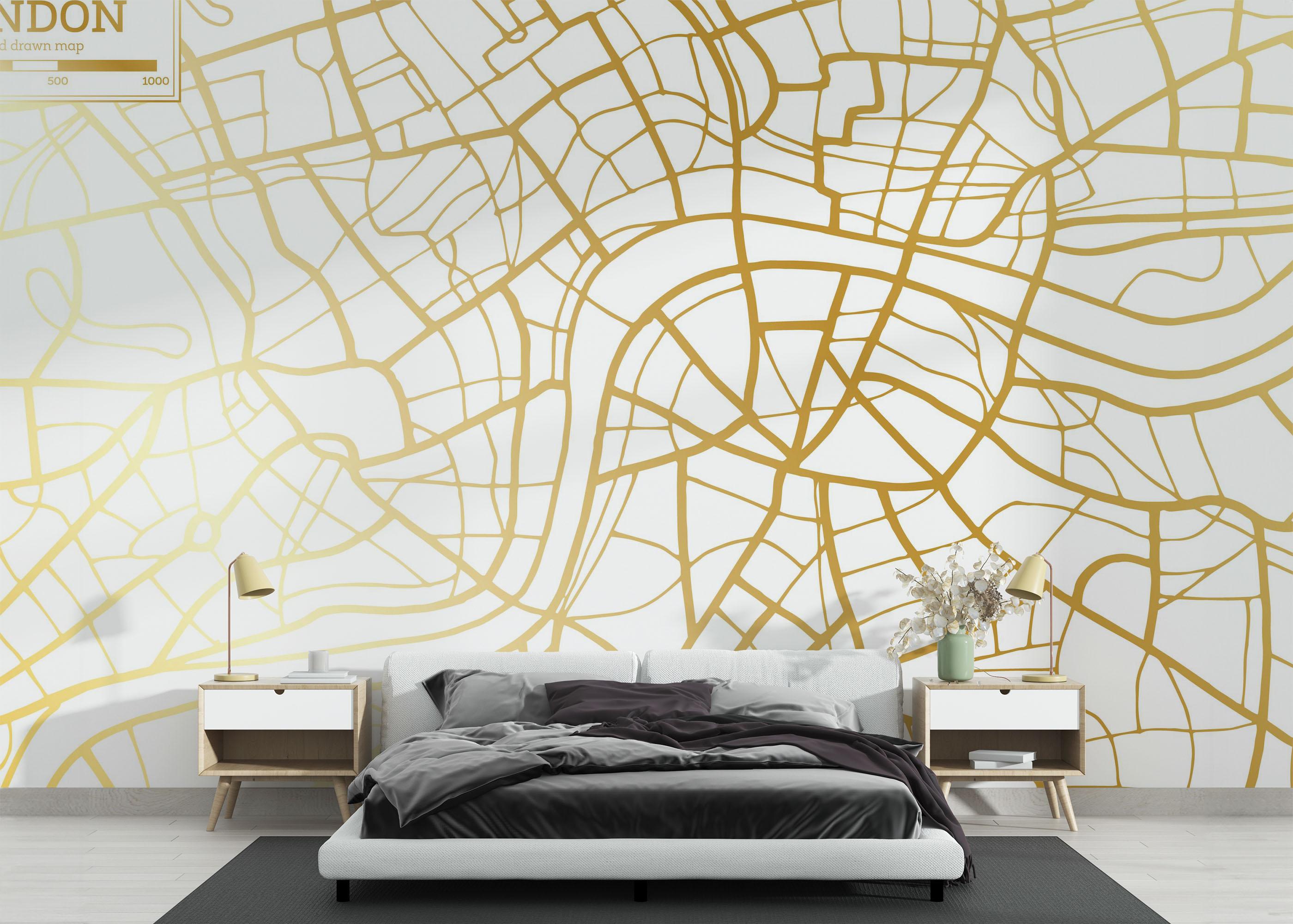 Fototapeta Gold London Map mockup 3