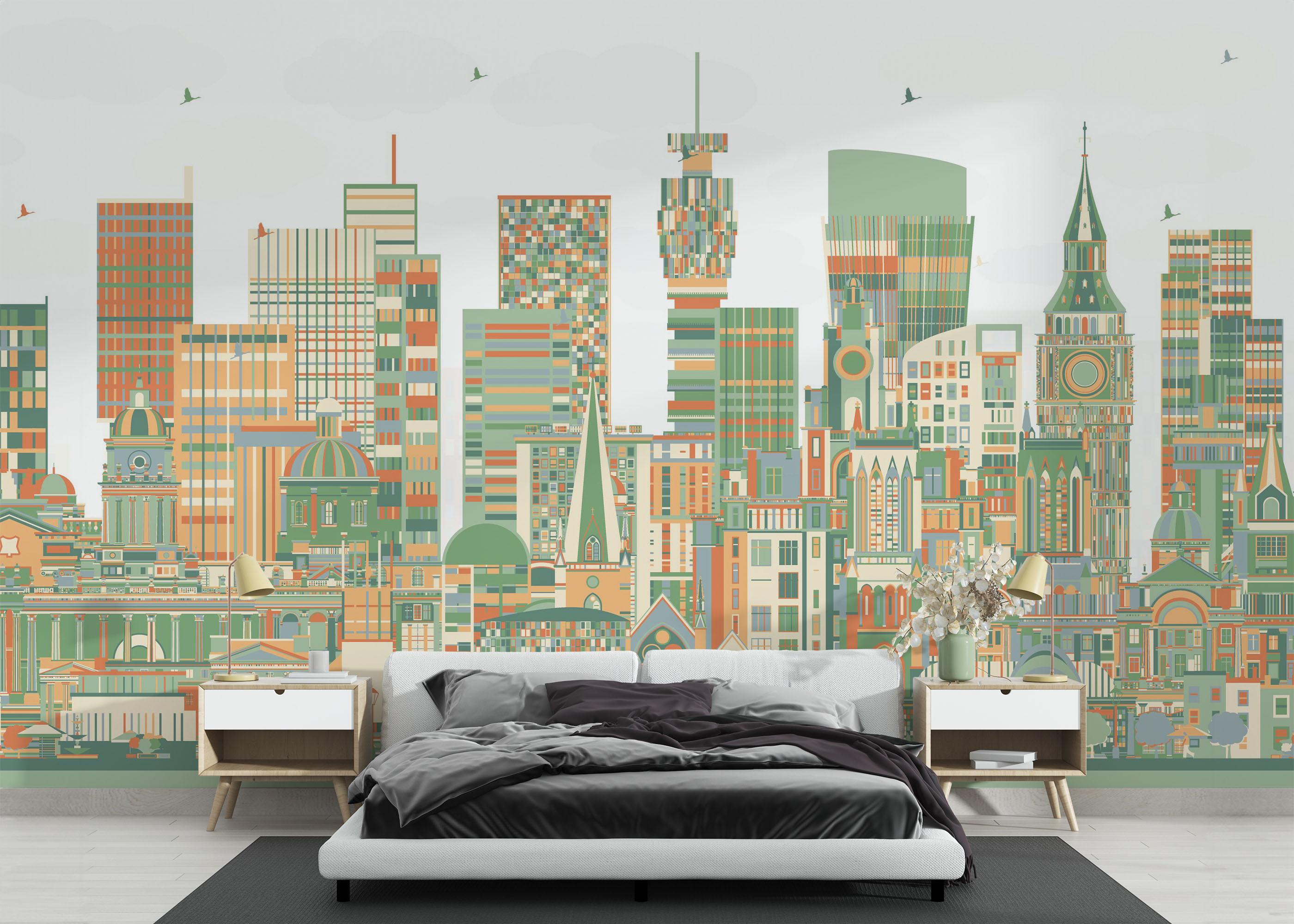 Fototapeta Grey Orange England mockup 3