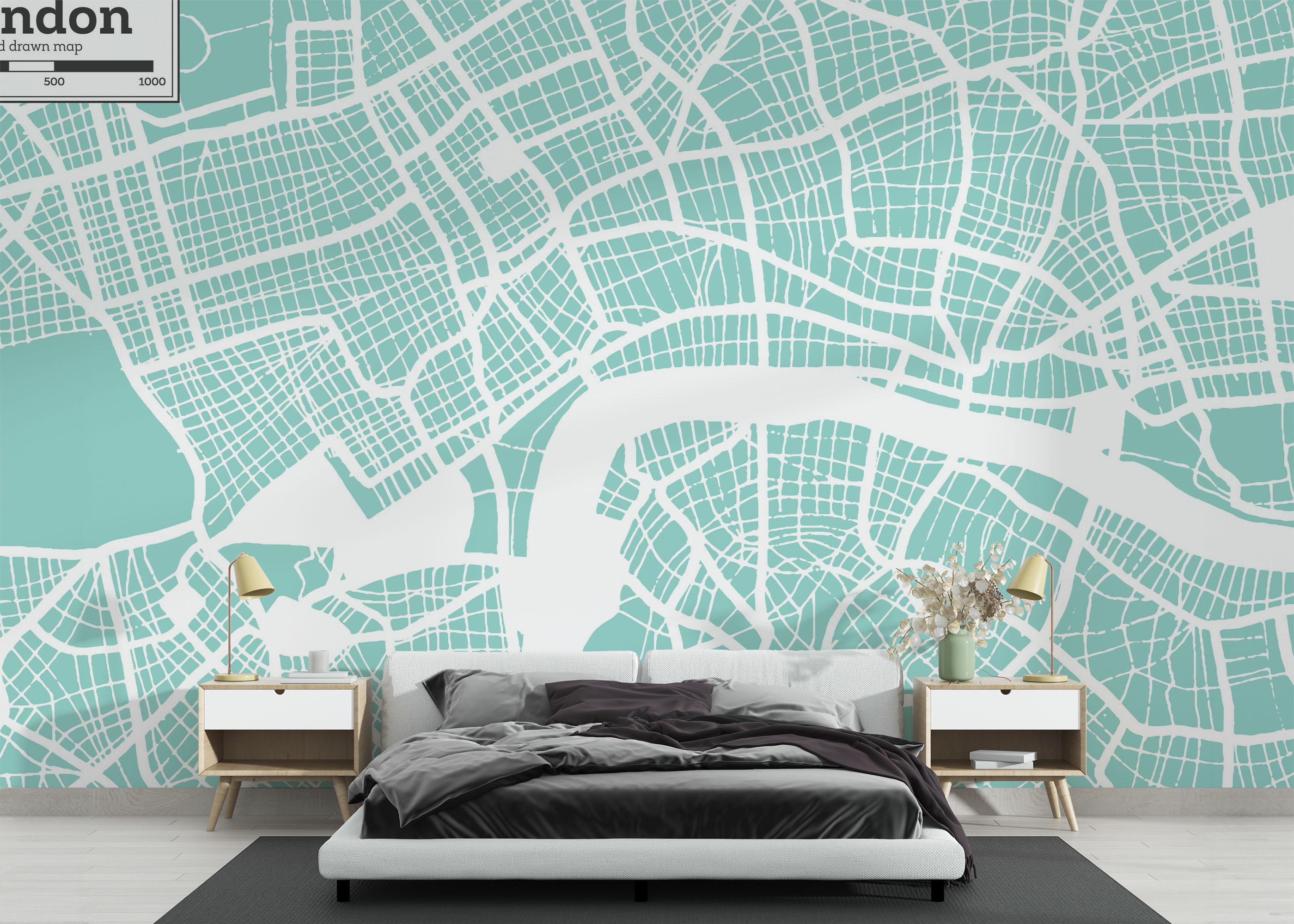 Fototapeta Light Blue London mockup 3