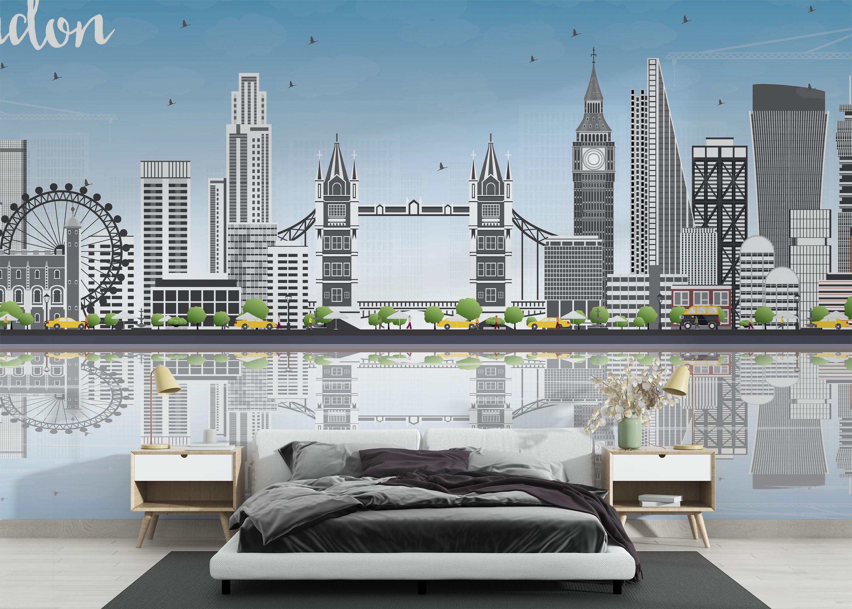 Fototapeta London Water mockup 3