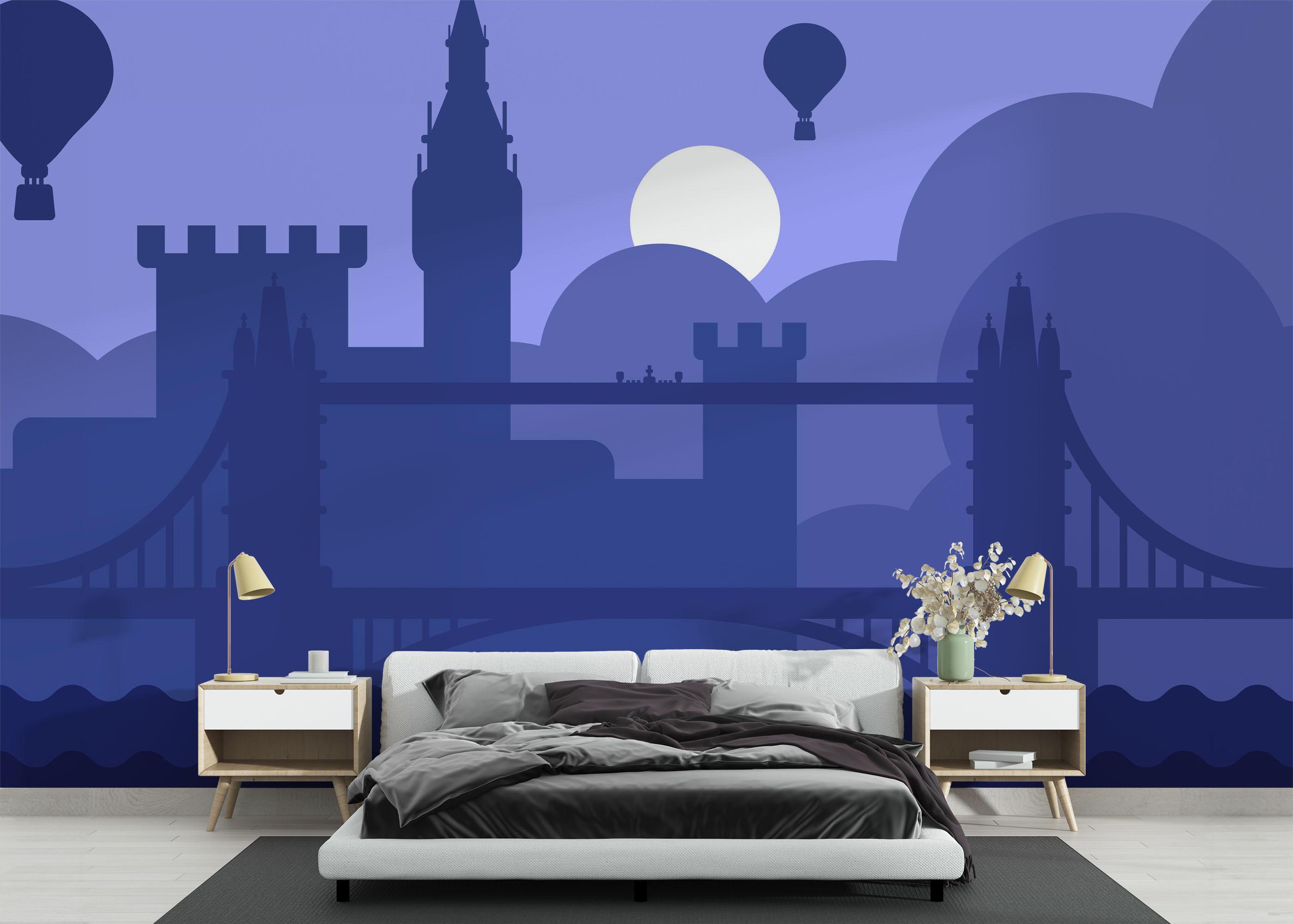 Fototapeta Purple Night London mockup 3