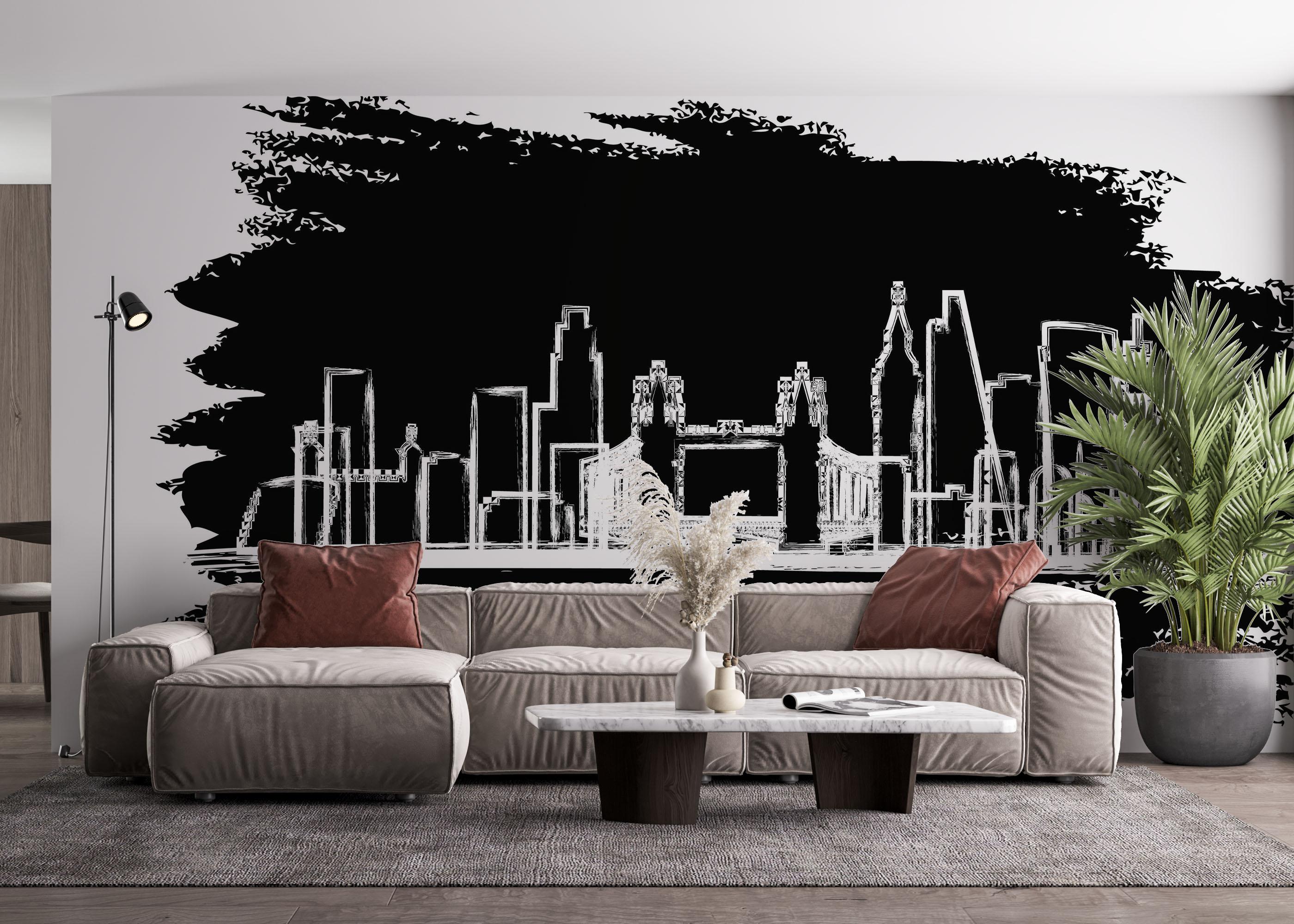 Fototapeta Blue Paint London mockup 4