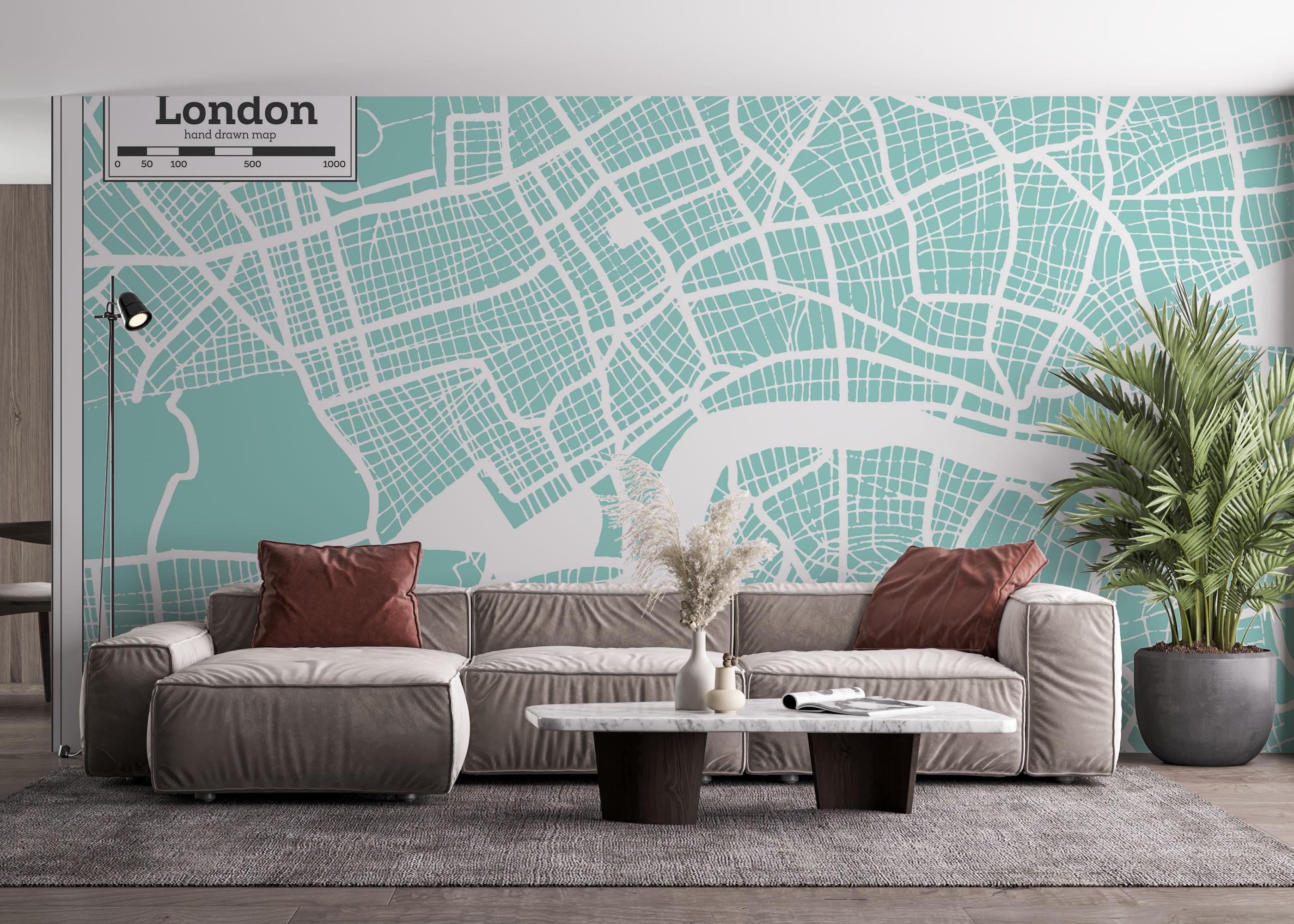 Fototapeta Light Blue London mockup 4