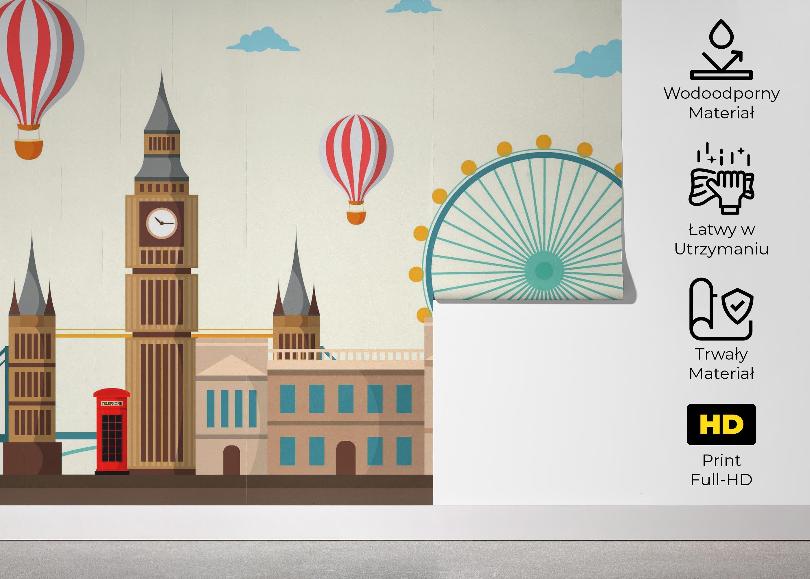 Fototapeta London Cartoon mockup 5