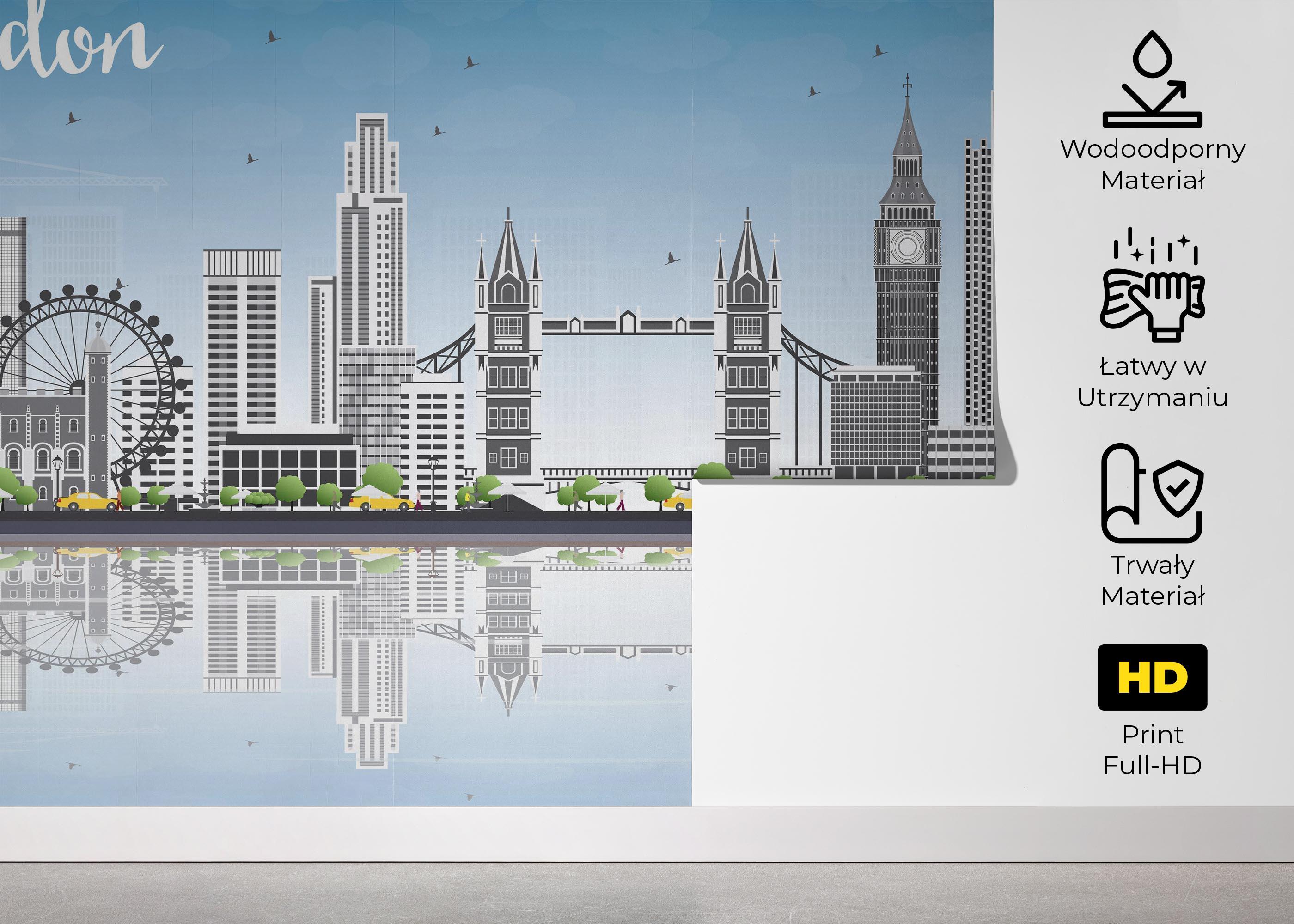 Fototapeta London Water mockup 5