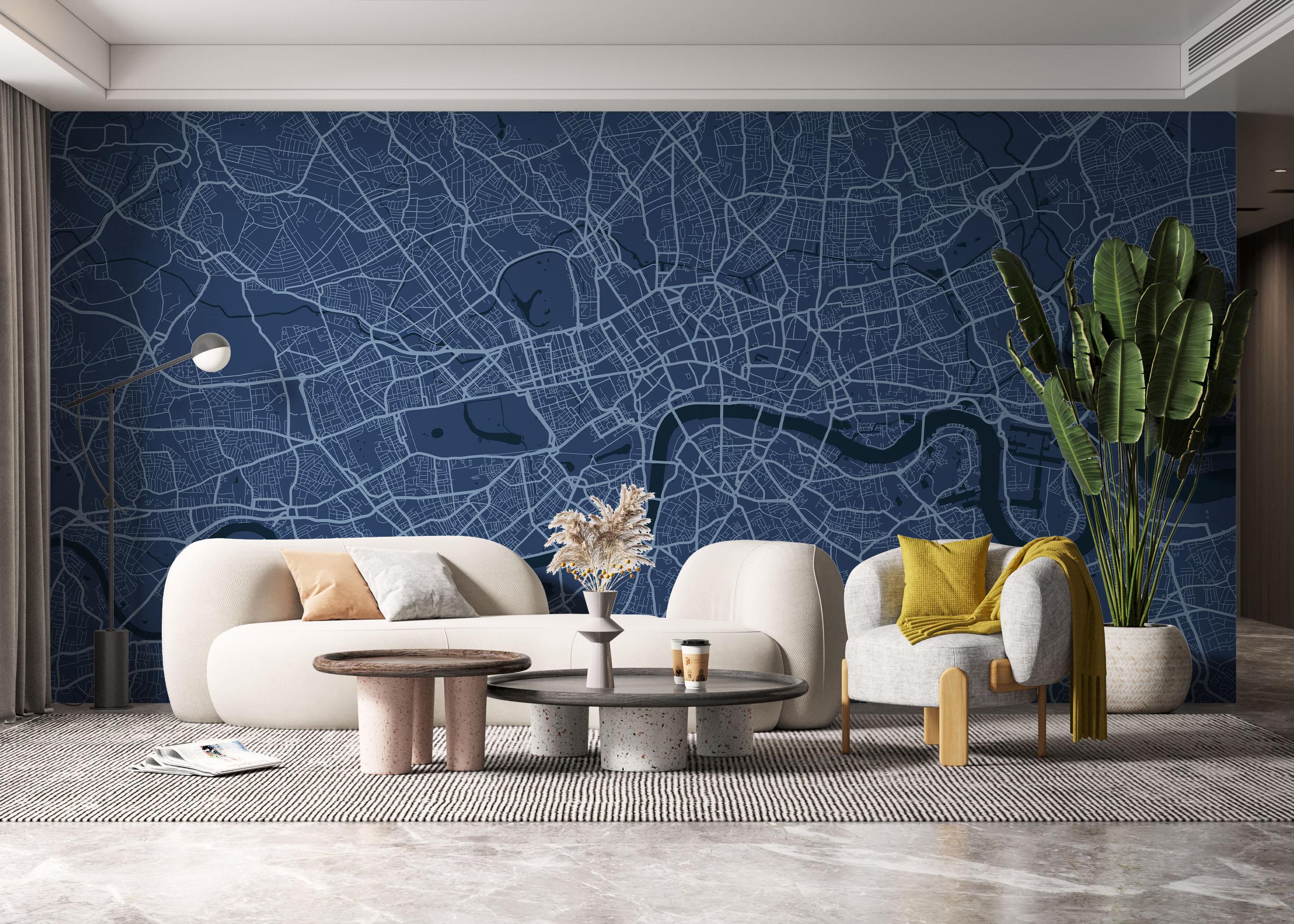 Fototapeta Blue London Map mockup 6