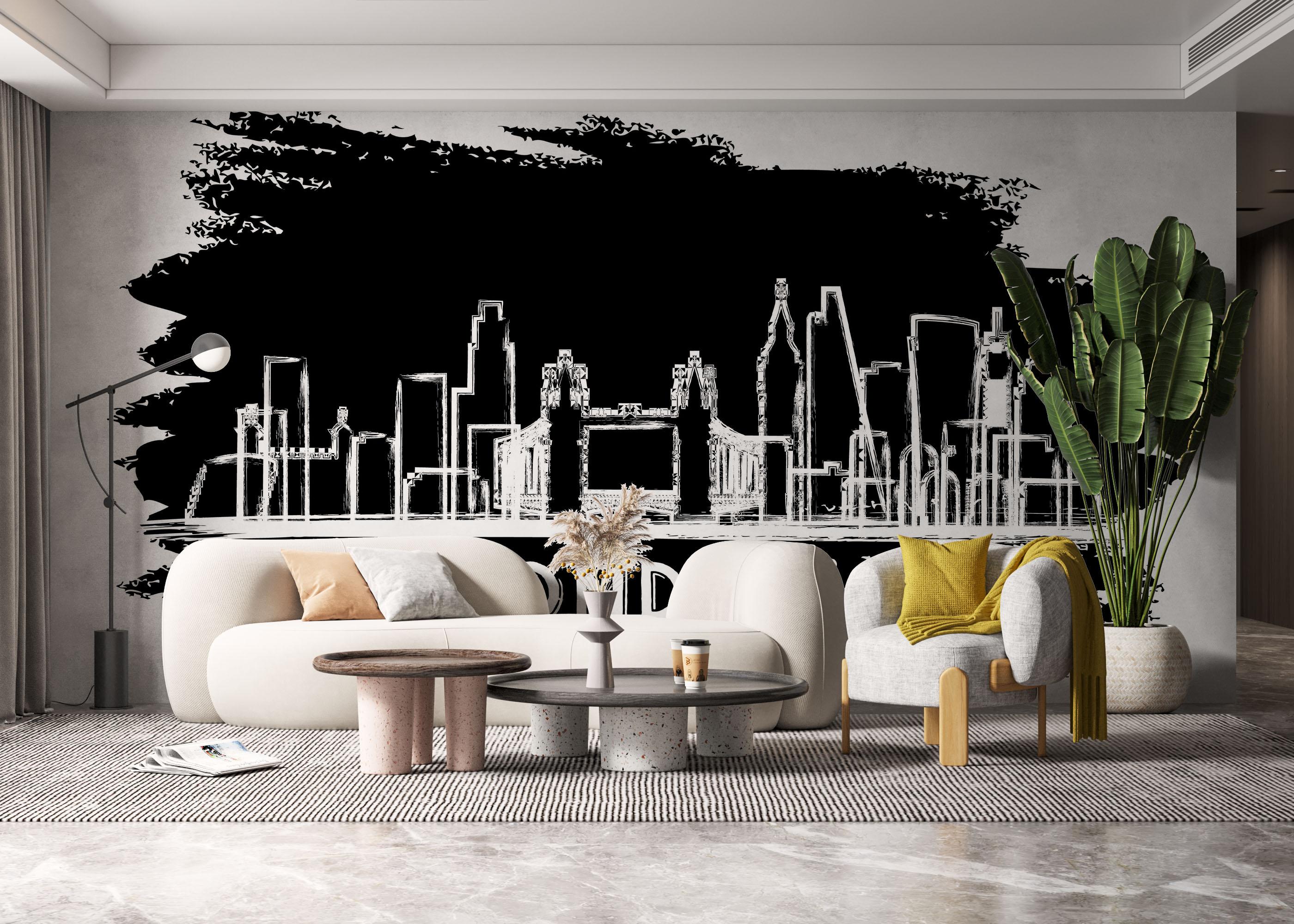 Fototapeta Blue Paint London mockup 6