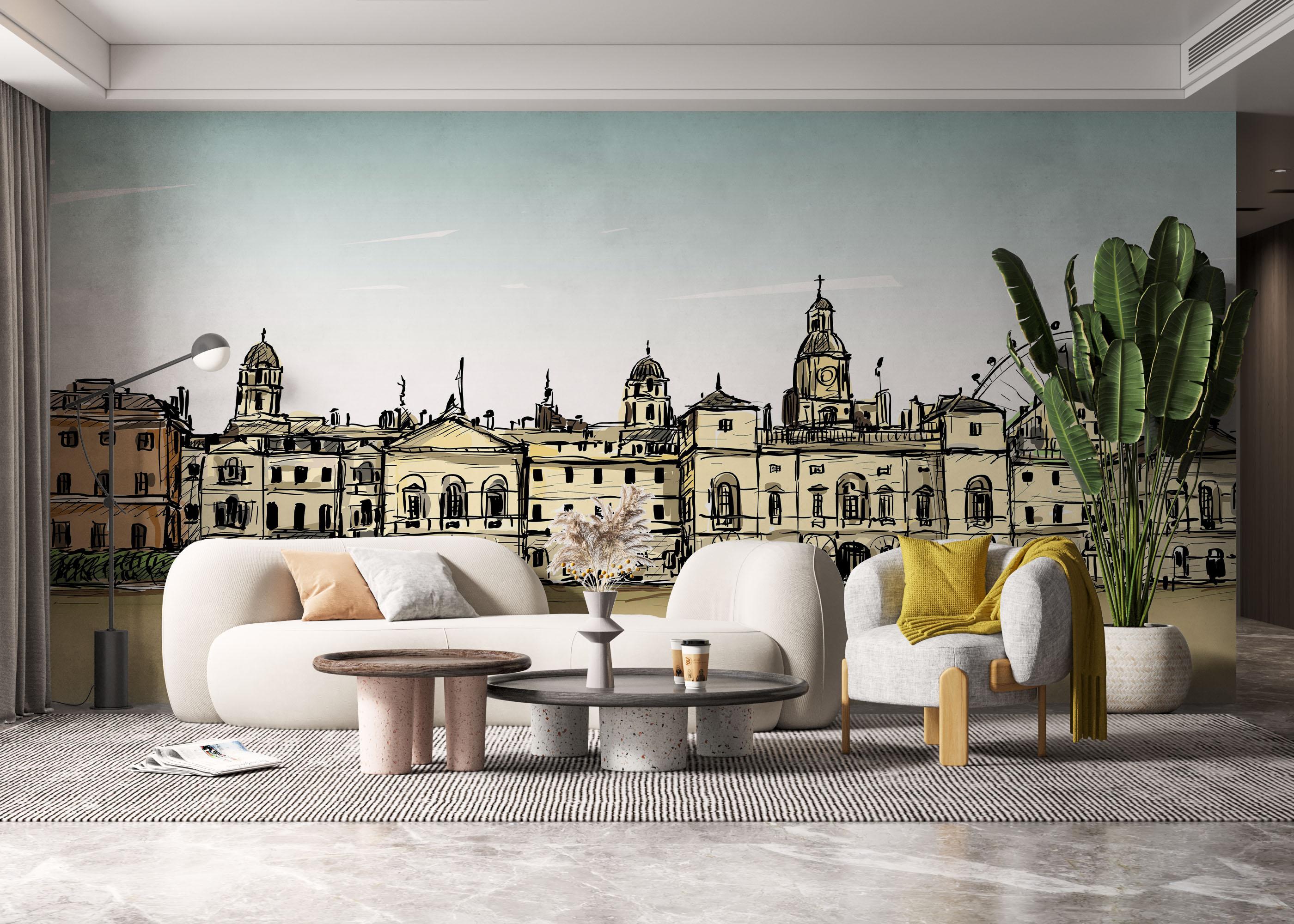 Fototapeta Cream City Sketch mockup 6