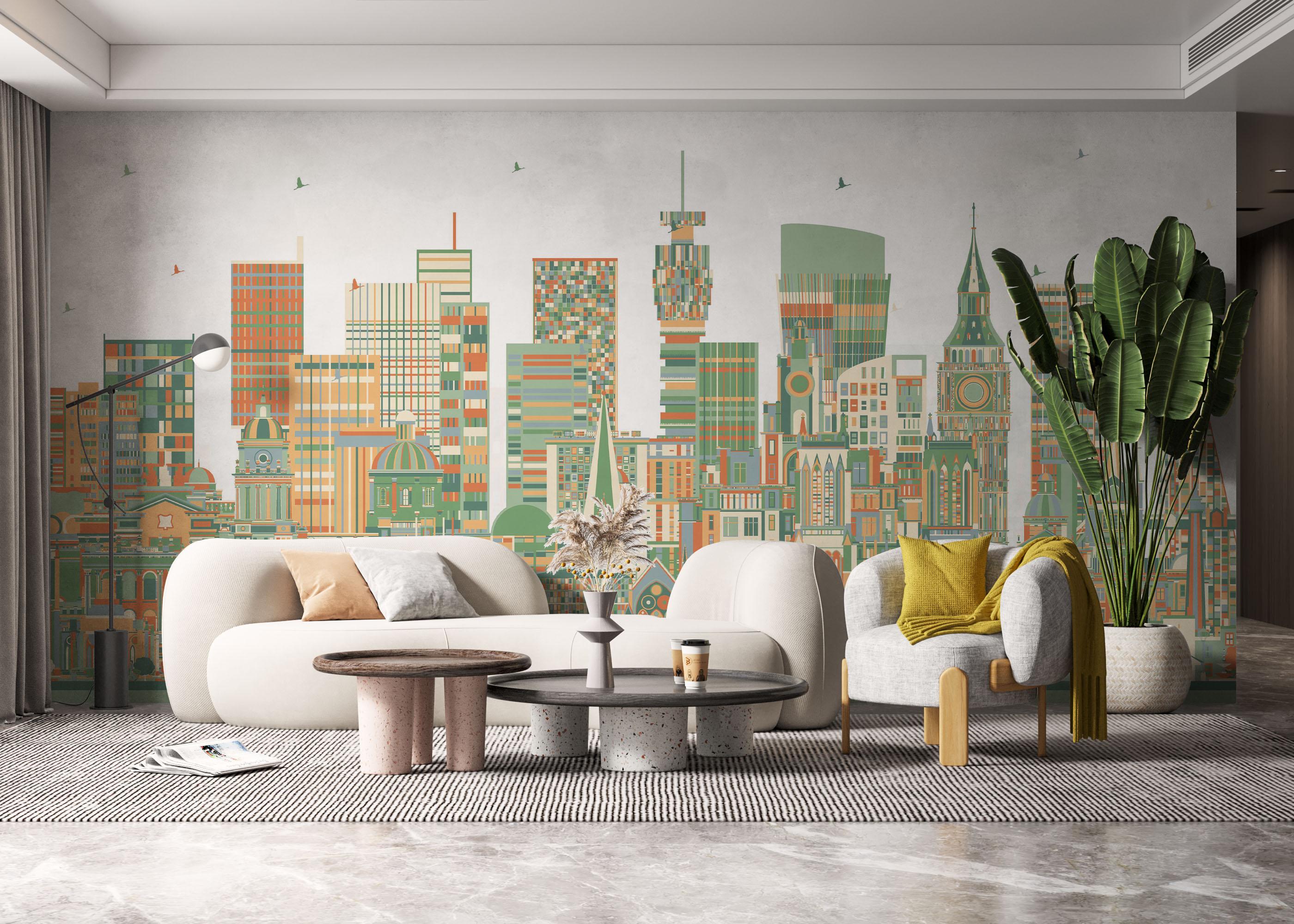 Fototapeta Grey Orange England mockup 6