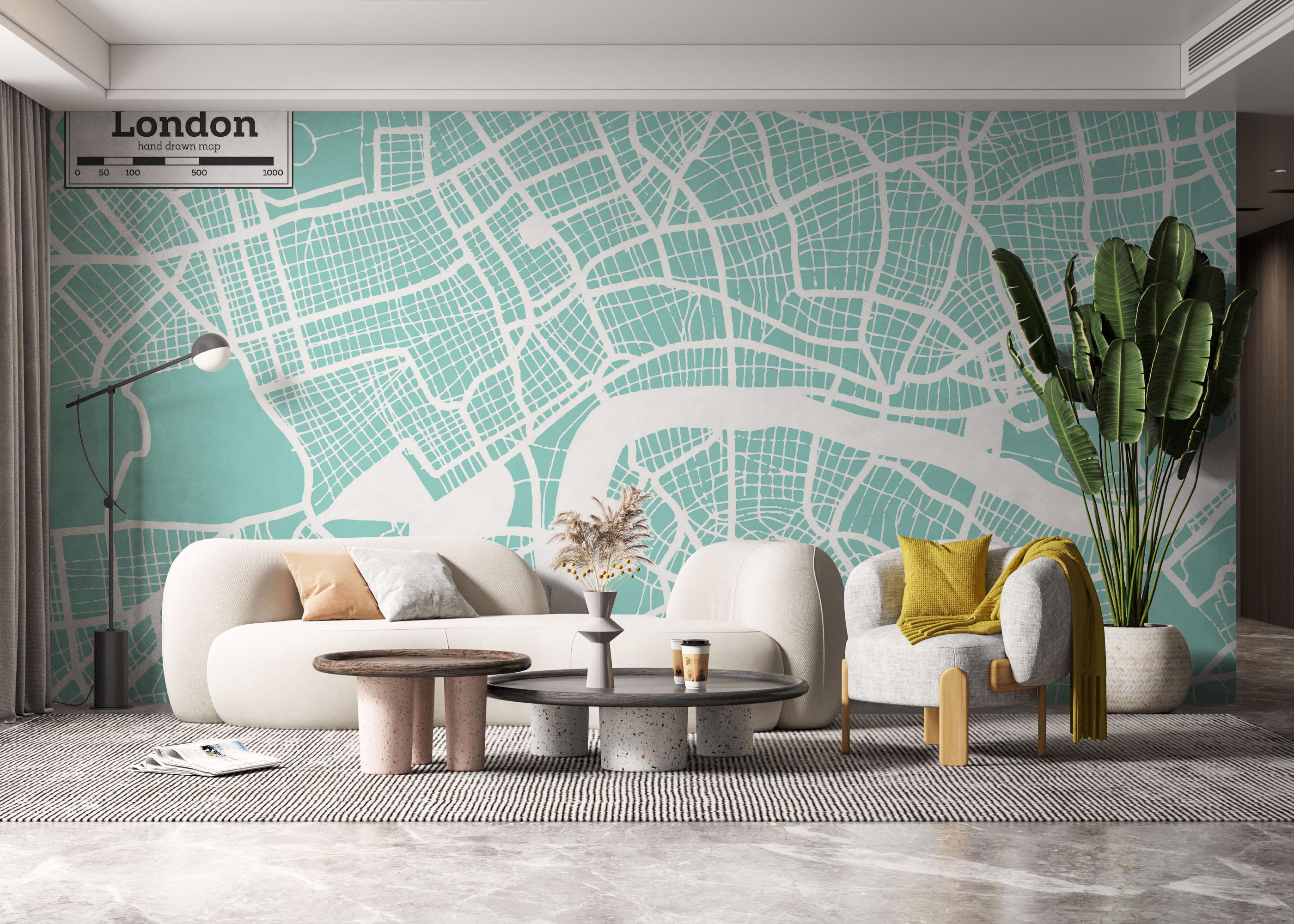 Fototapeta Light Blue London mockup 6