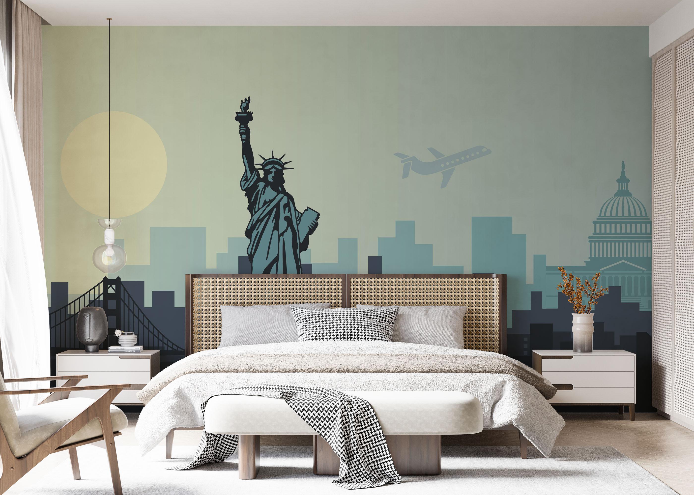 Fototapeta Air Plane New York mockup 7