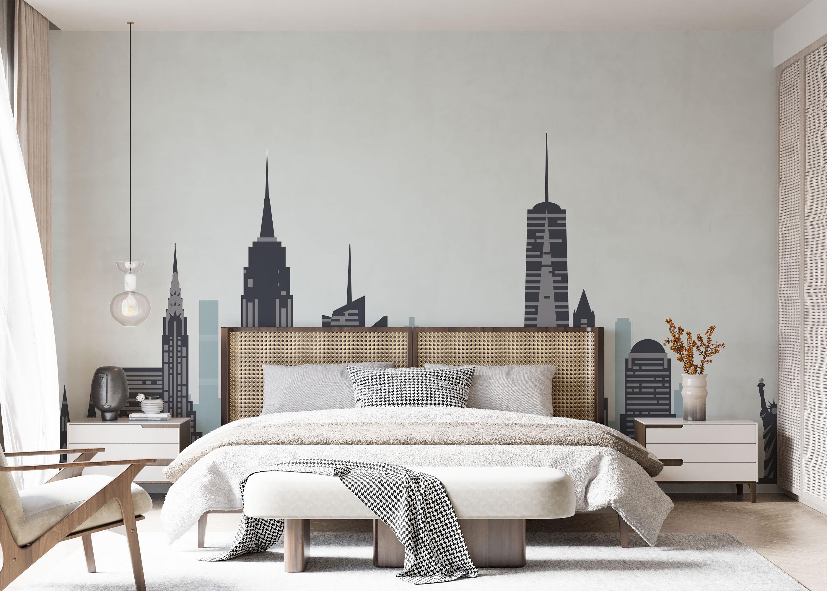 Fototapeta Blue Grey New York mockup 7