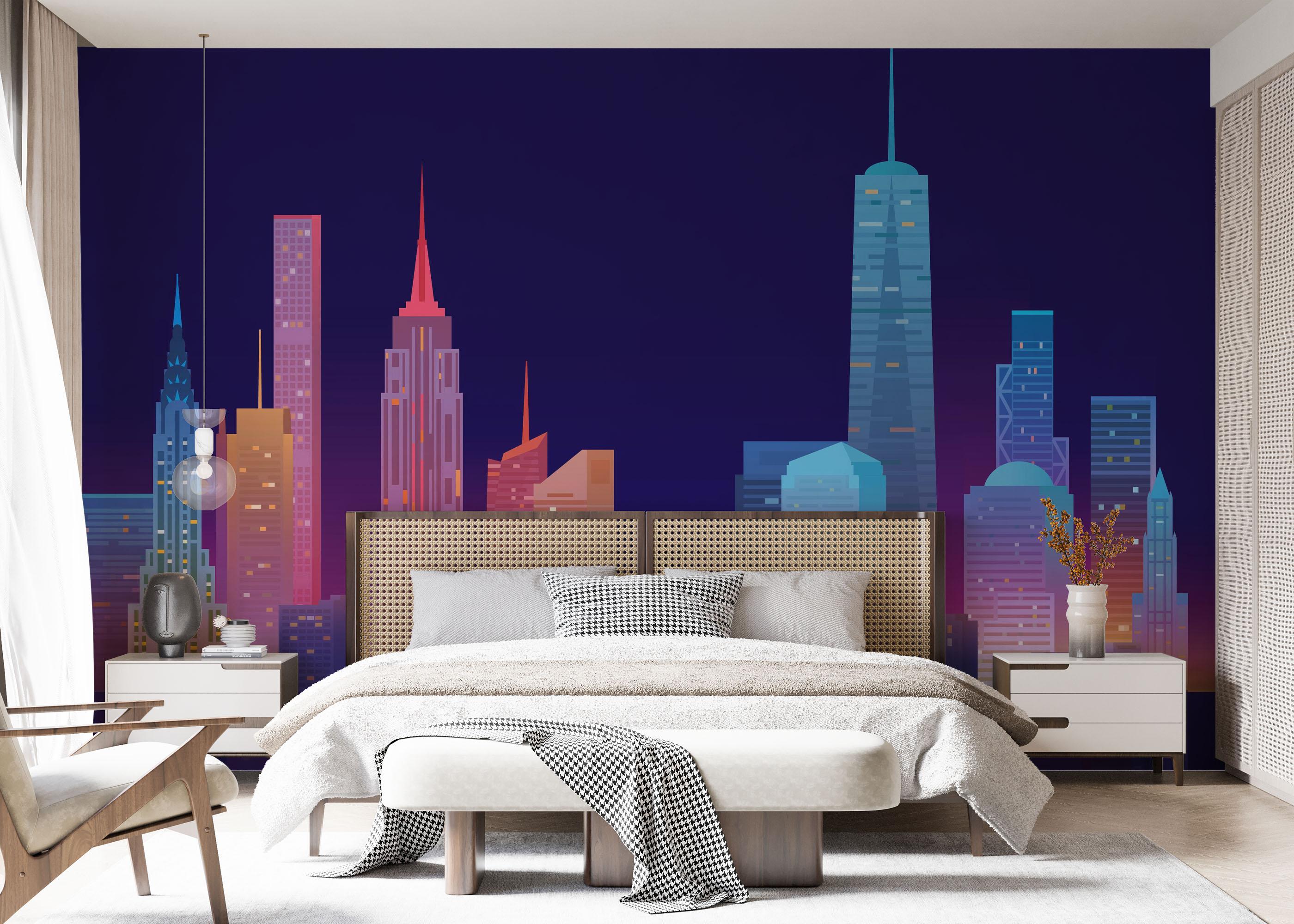 Fototapeta Blue Skyline Nyc mockup 7