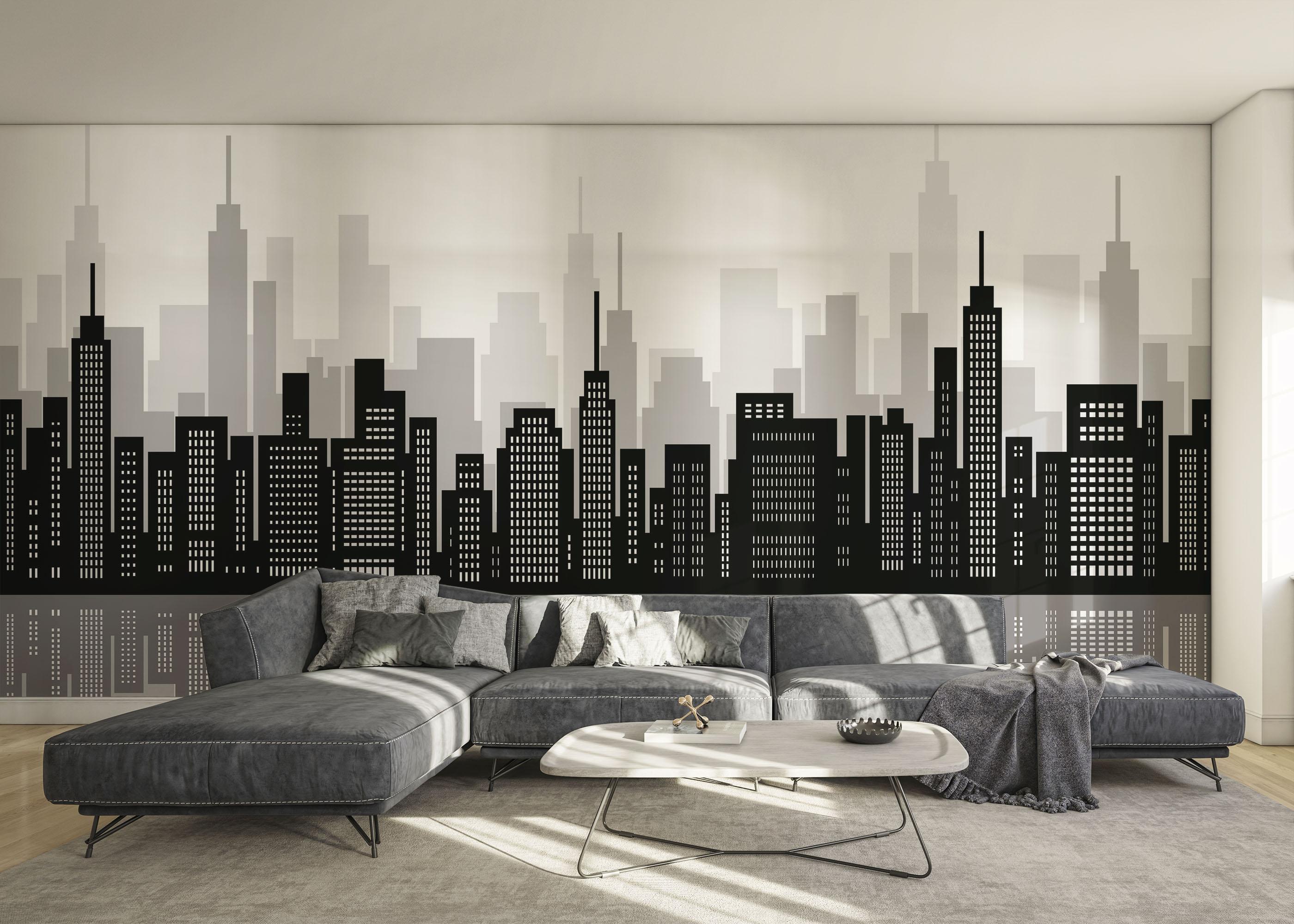 Fototapeta Buildings River mockup 0