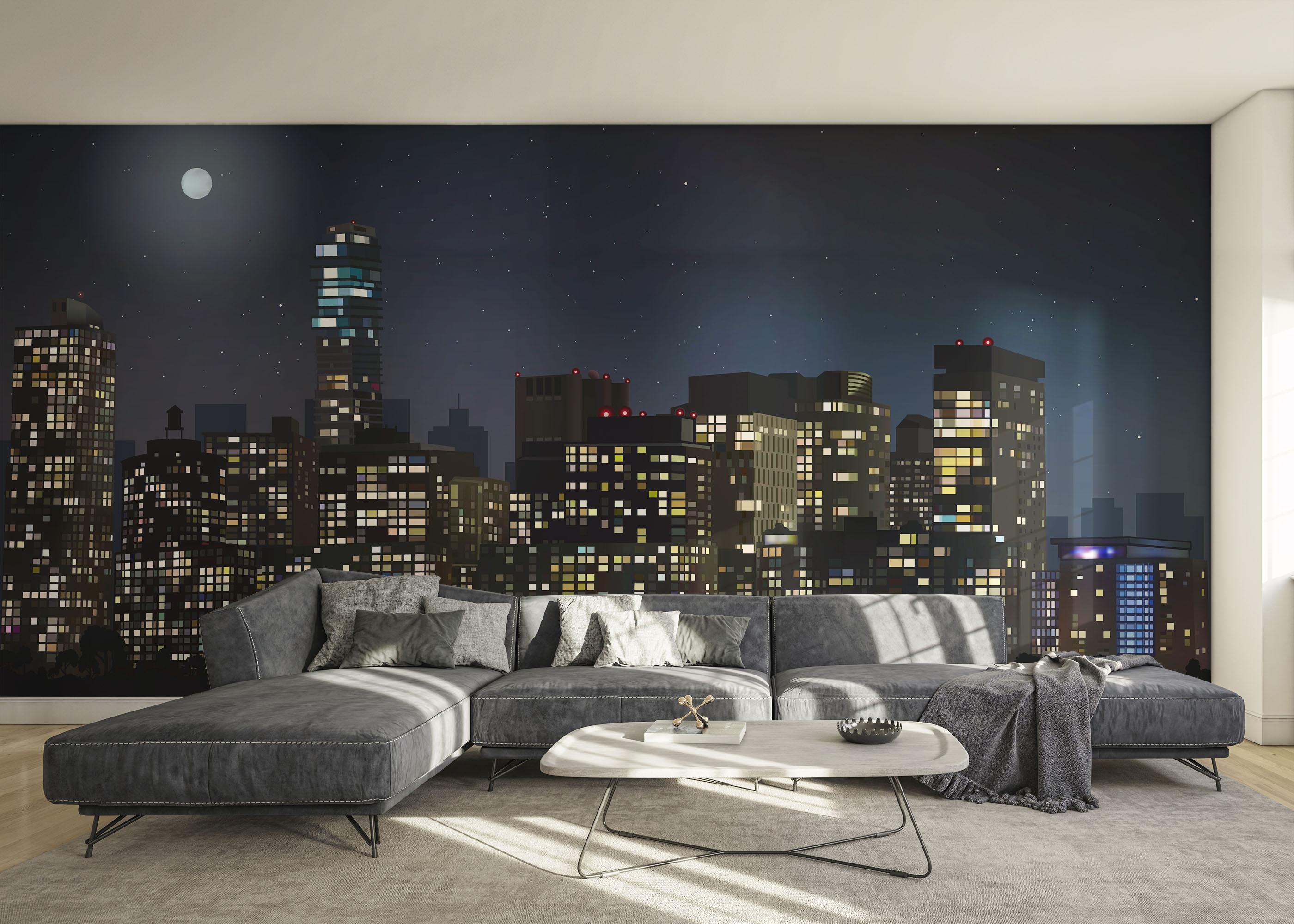 Fototapeta City Night Building mockup 0