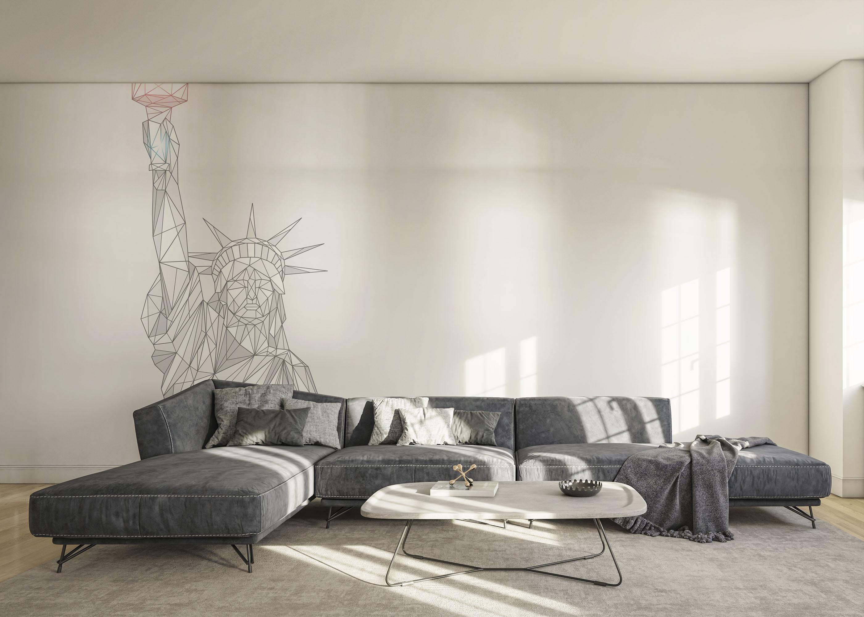 Fototapeta Liberty Line Statue mockup 0