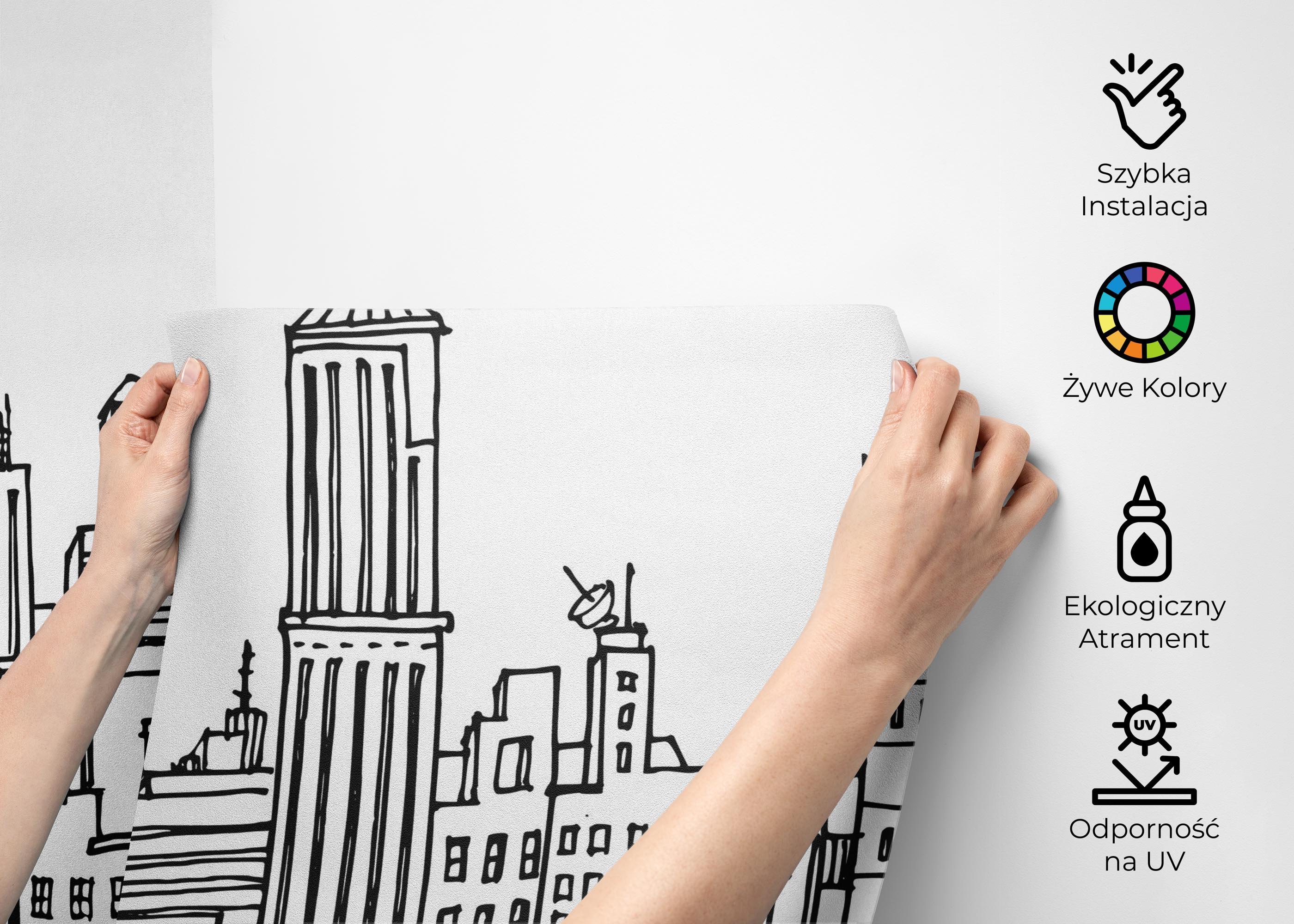 Fototapeta Black Line Skylines mockup 2