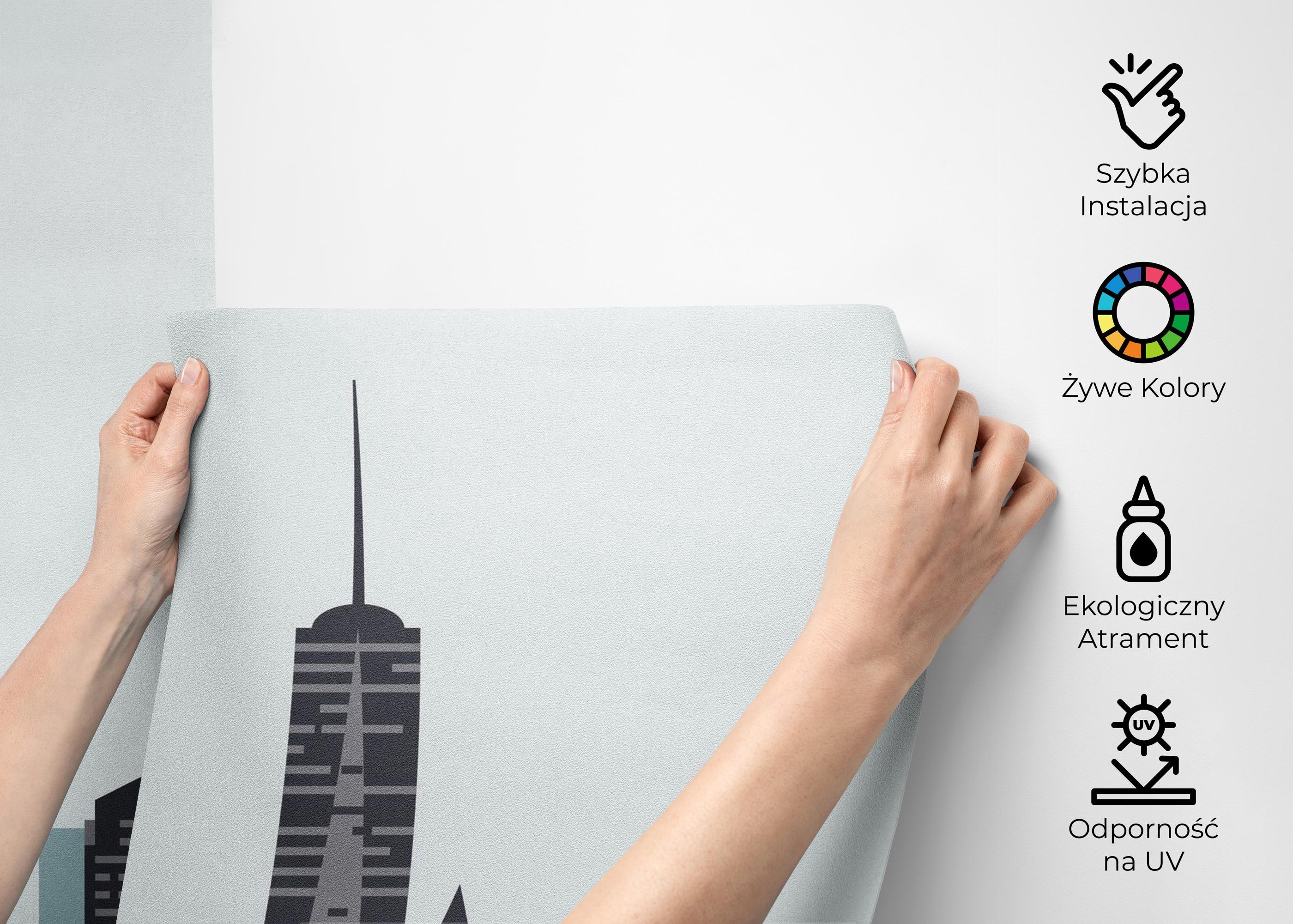 Fototapeta Blue Grey New York mockup 2